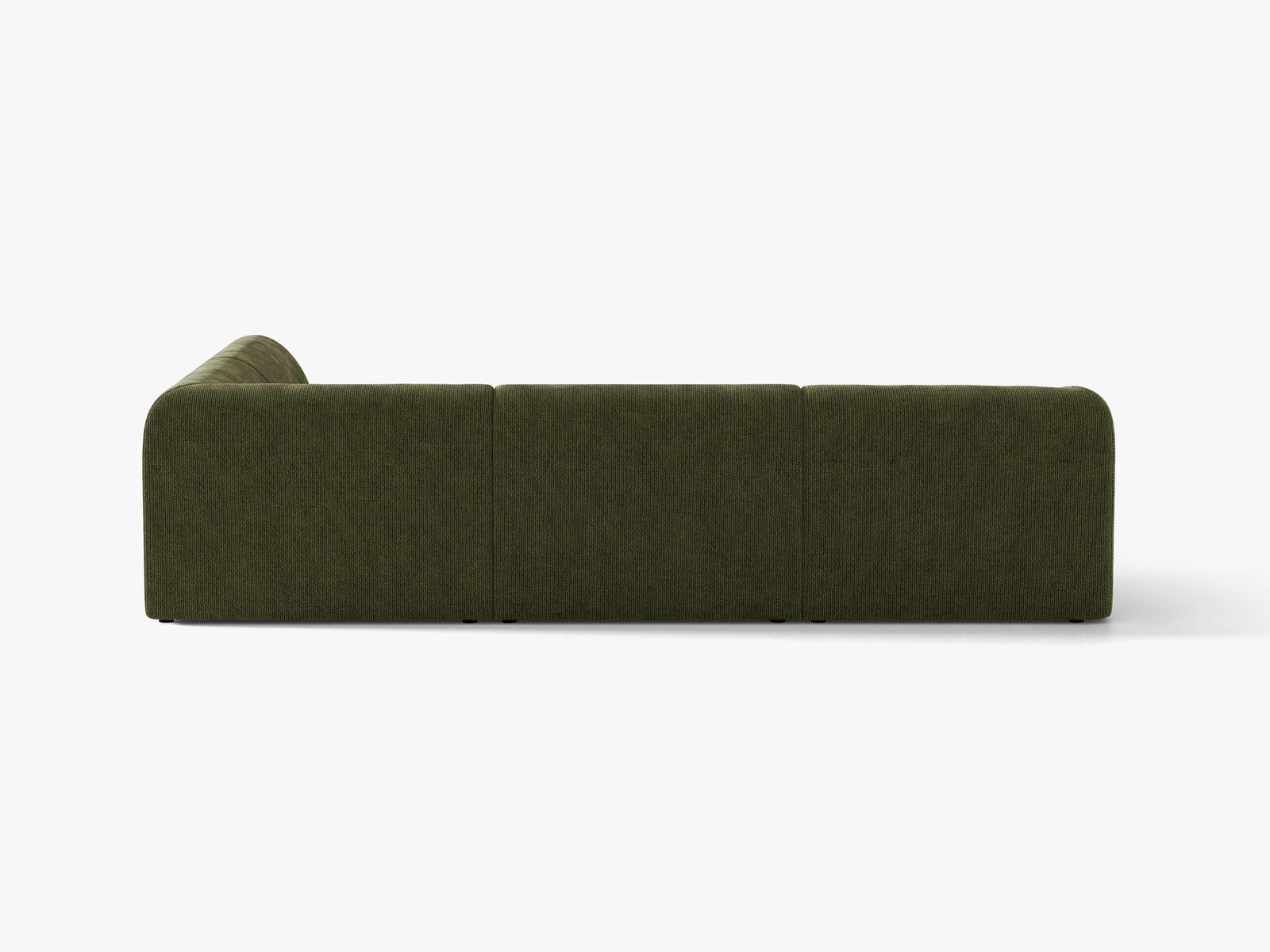 Micadoni Ecksofa Miley 6-Sitzer Rechts Chenille Eden Grün