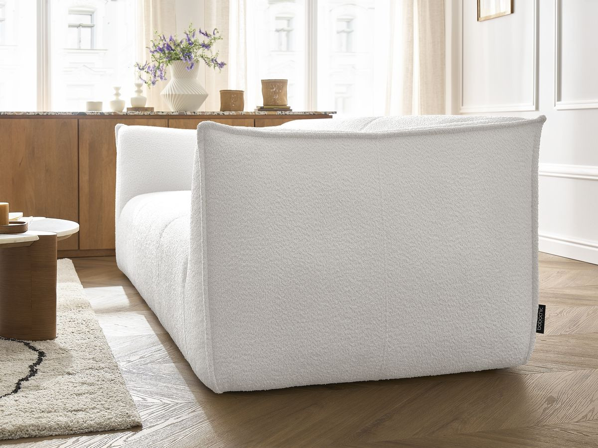 Bobochic Giorgia Sofa 5-Sitzer 412 × 100 cm Bouclé-Stoff Weiß