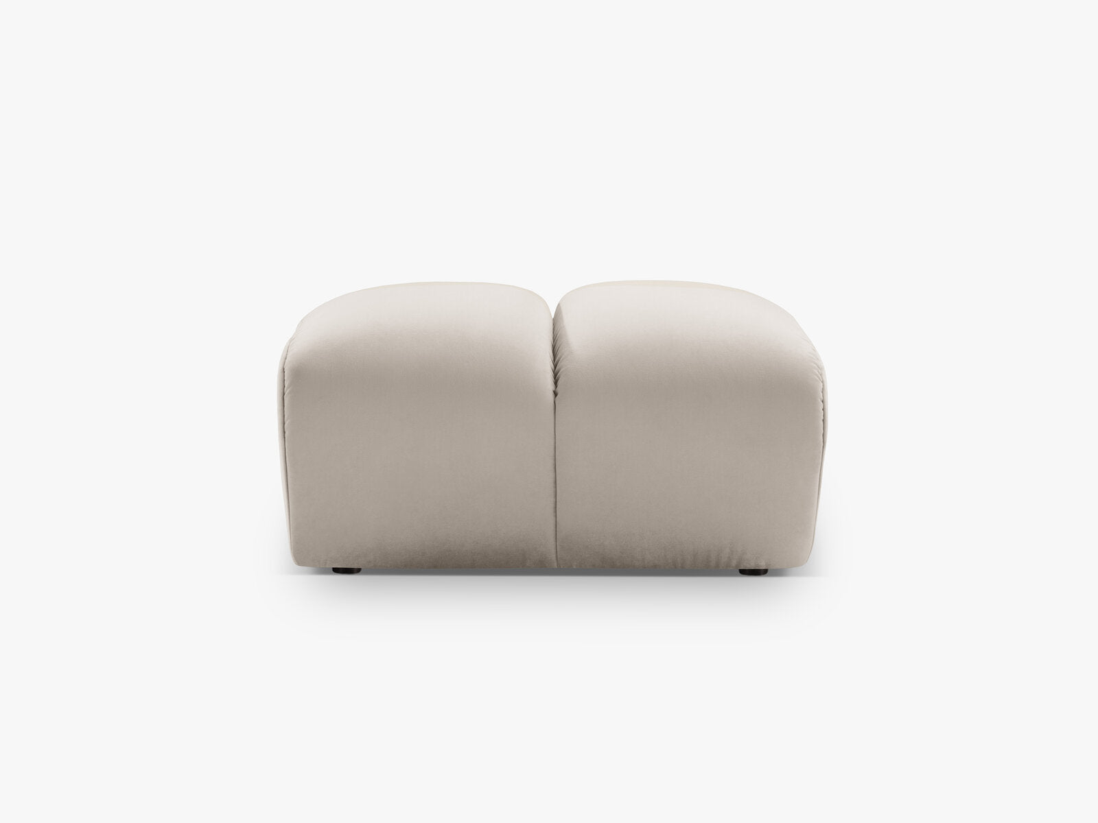 Micadoni Hocker Diana Samt Beige
