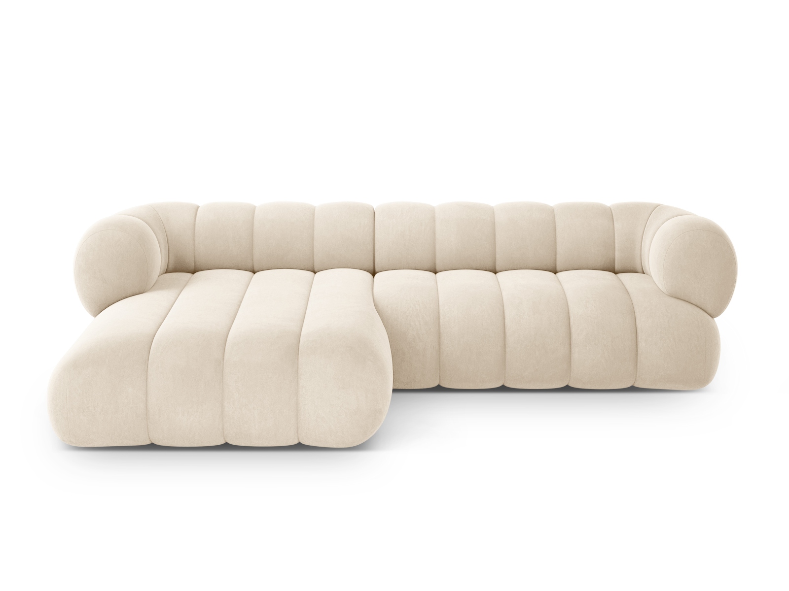 Cosmopolitan Design Ecksofa Koge 5-Sitzer Samt Vogue Helles Beige Links