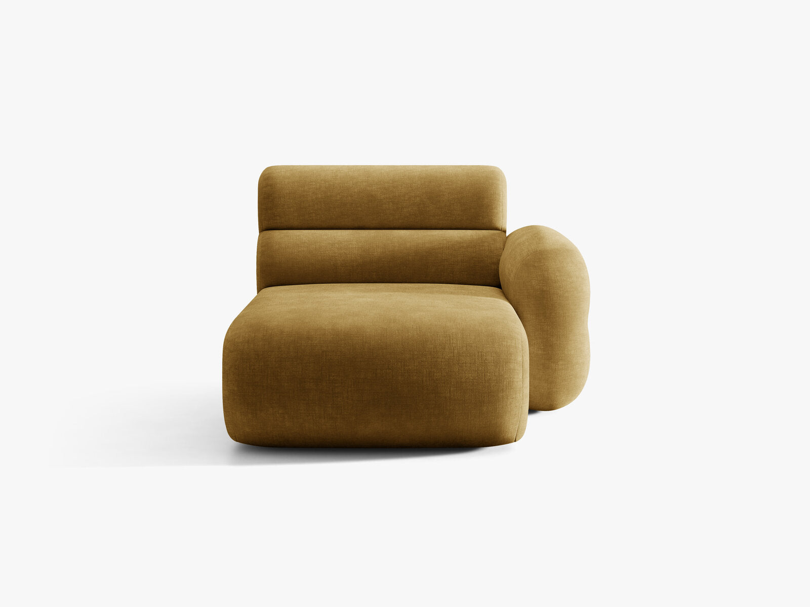 Micadoni Neo Chaiselongue Rechts Chenille Golden Senf