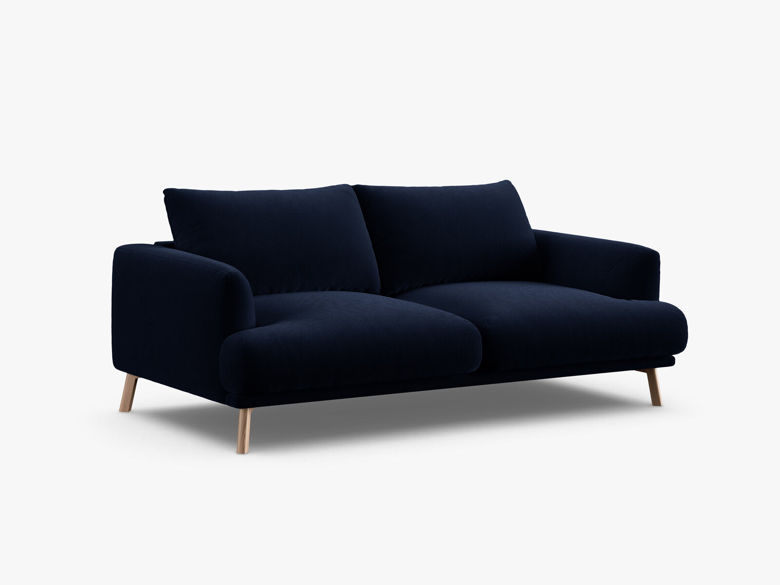 Micadoni Sofa Naomi 2-Sitzer Samt Salvador Königsblau