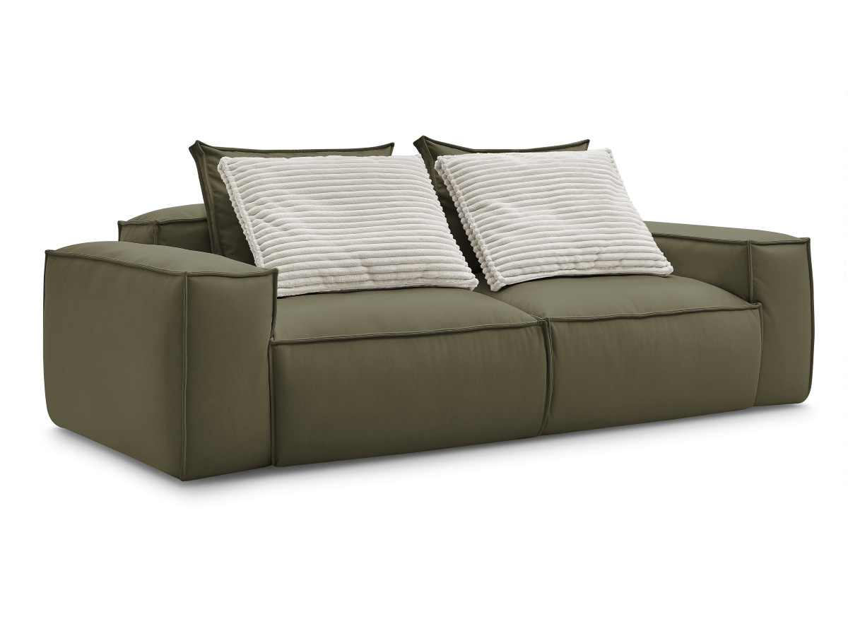 Bobochic Boheme Sofa 3-Sitzer Kunstleder Grün