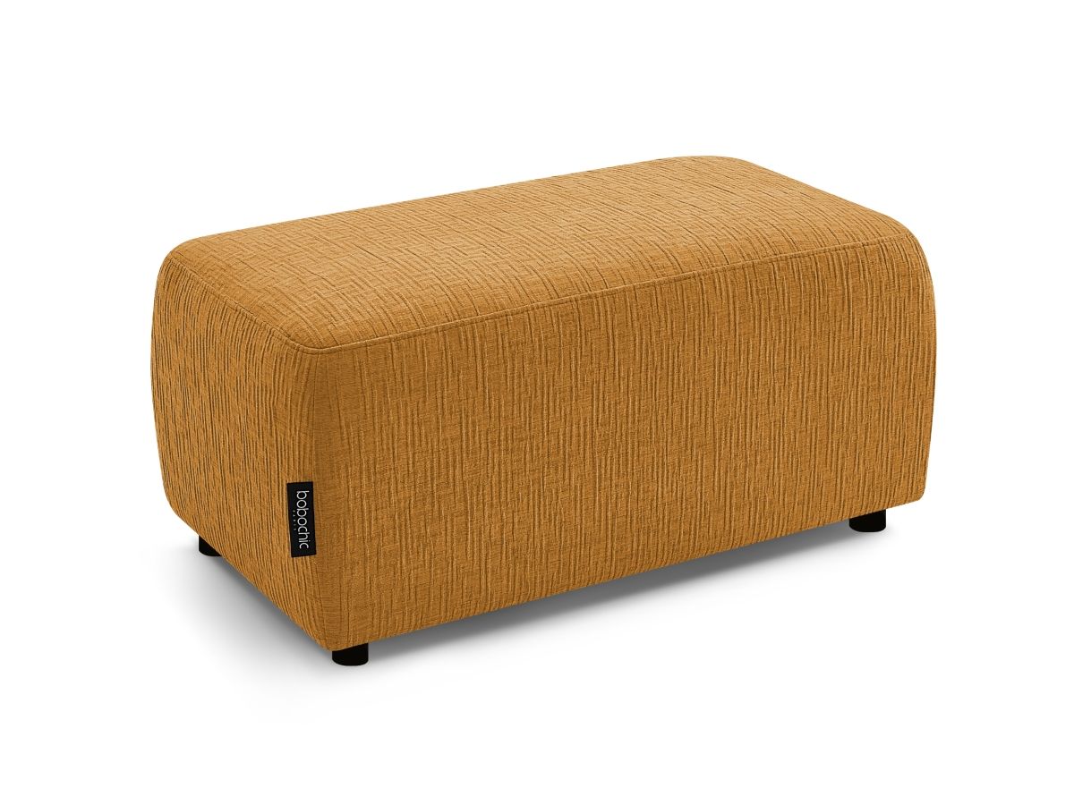 Bobochic Atilla Pouf Strukturstoff Gelb