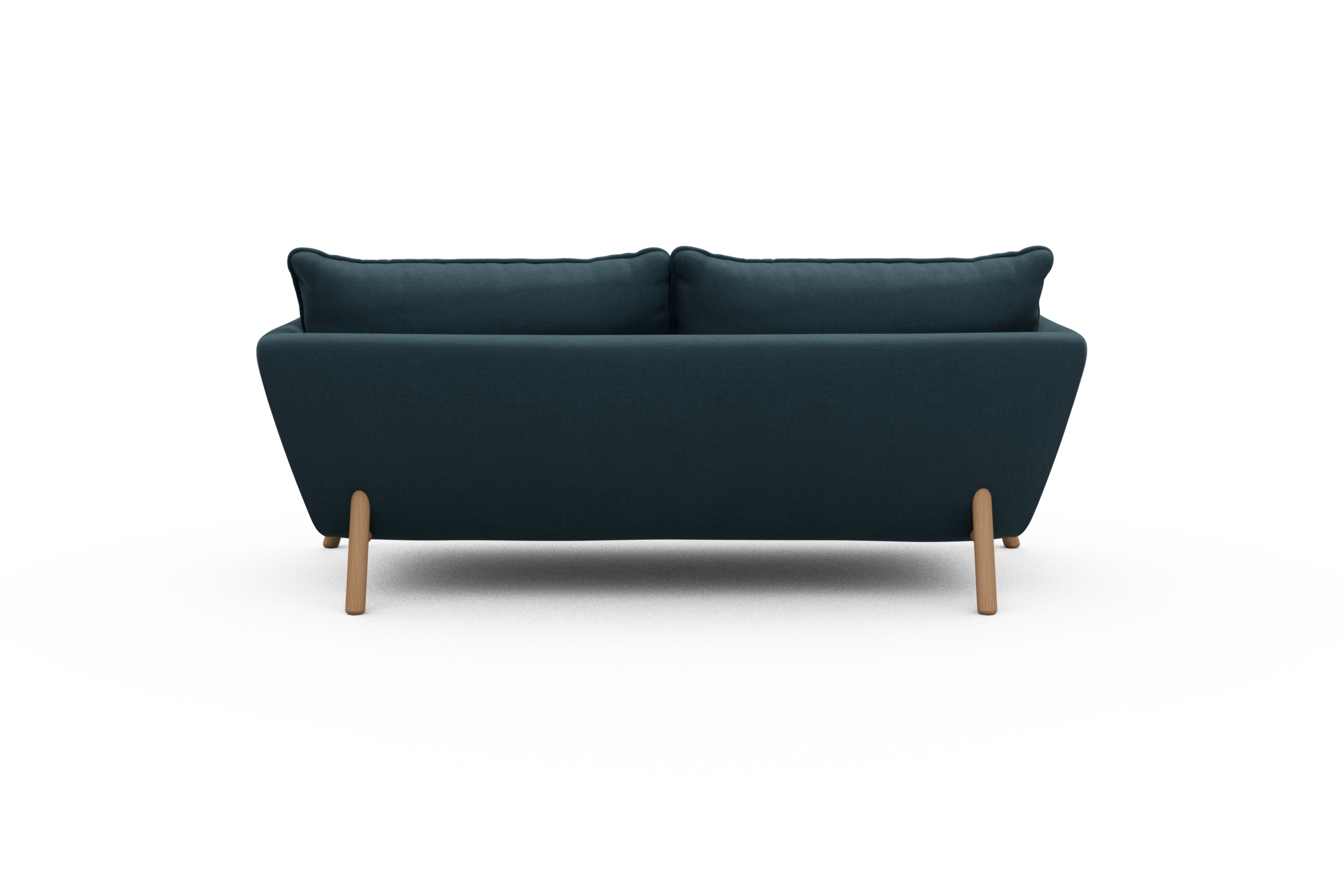 Sofa Emil PREMIUM 2-Sitzer Beinfarbe Eiche Natur Satya-Indigo