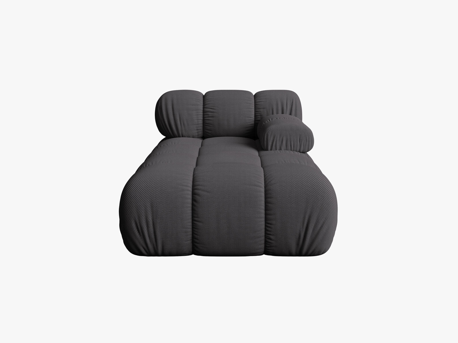Micadoni Recamiere Bellis Rechts 3D-Stoff Sonic Espresso
