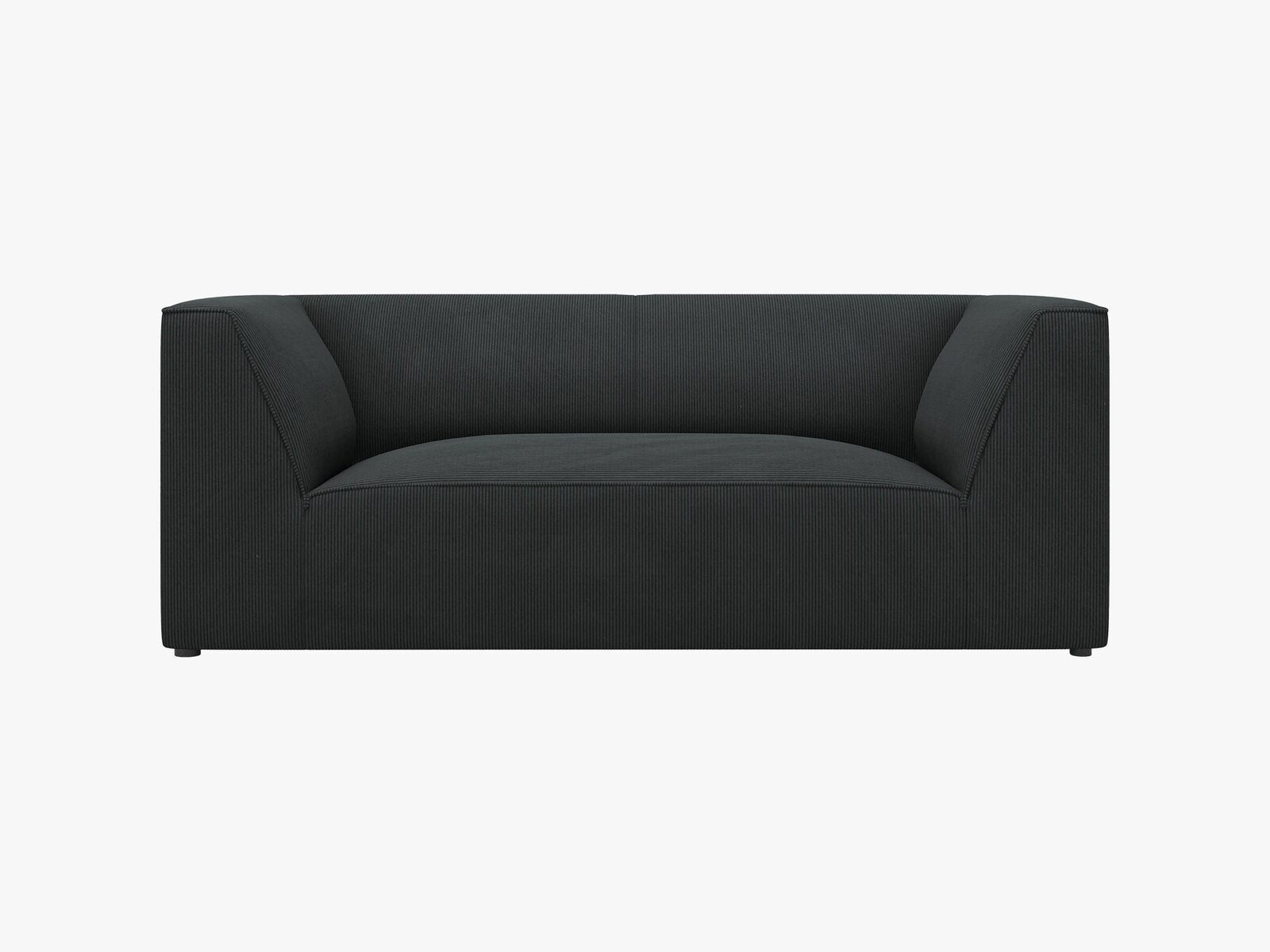 Micadoni Sofa Ruby 2-Sitzer Kord Scala Schwarz