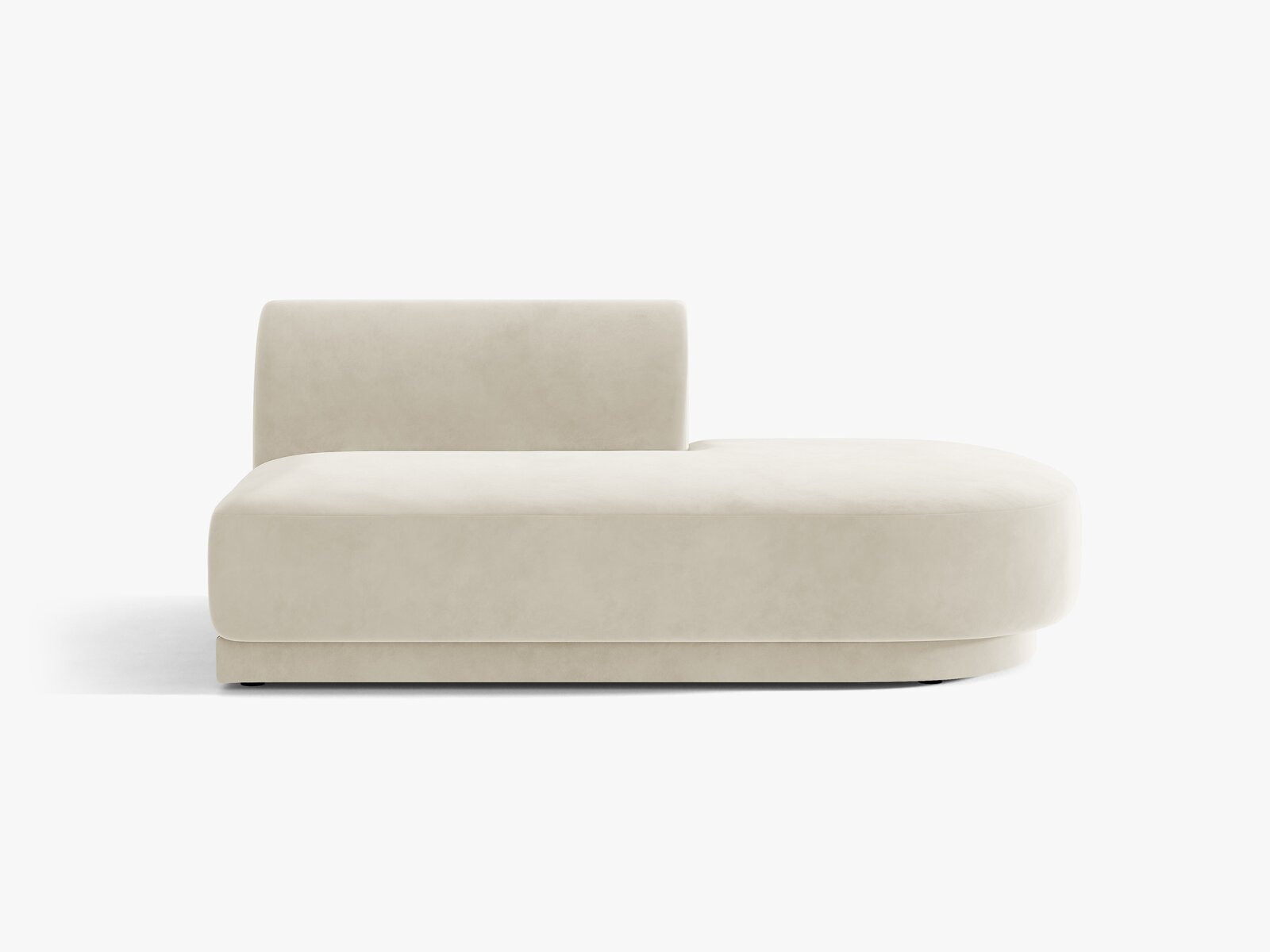 Micadoni 2-Sitzer Sitzmodul offen Miley Rechts Samt Bluvel Helles Beige