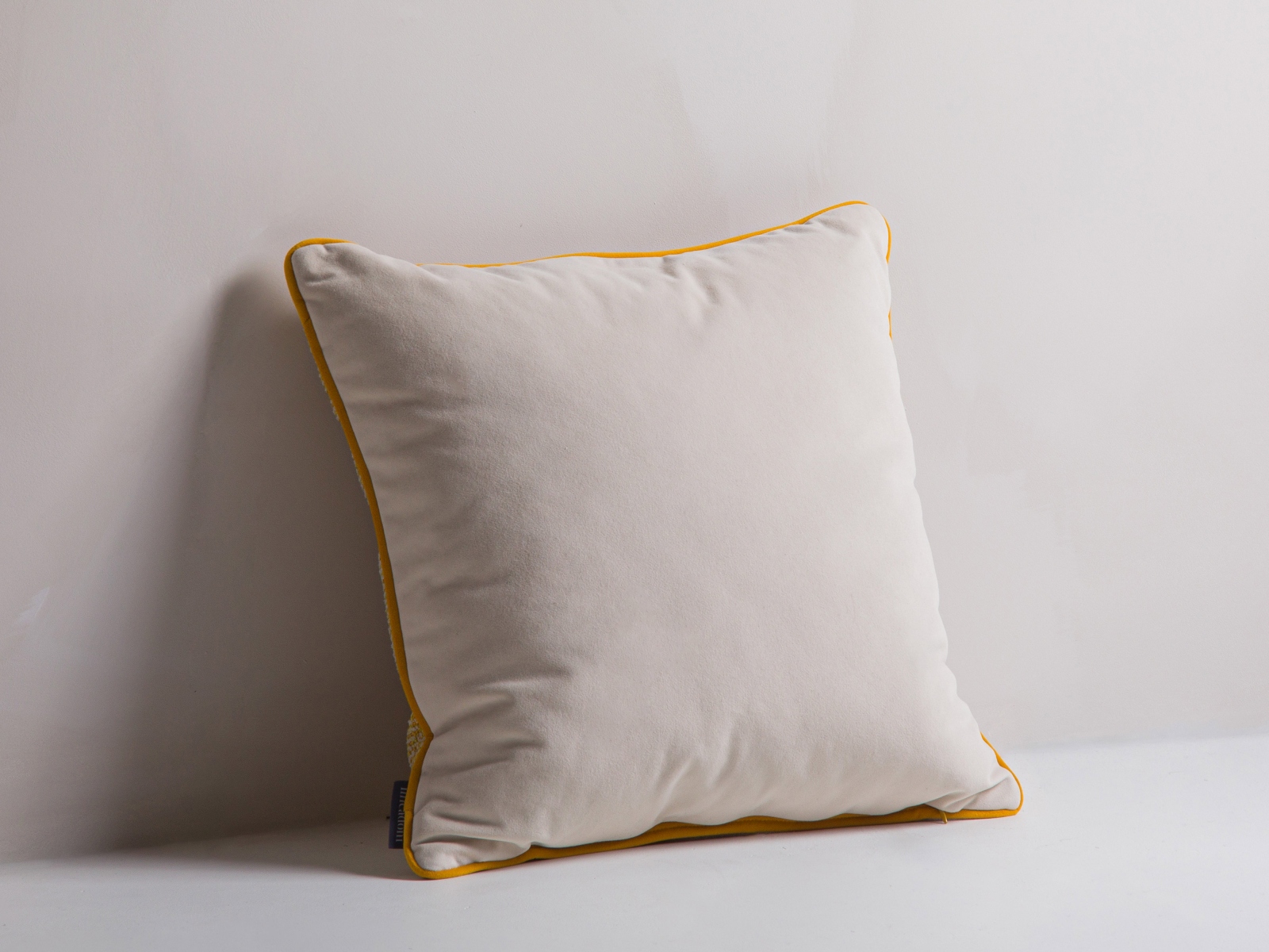 Micadoni Kissen Celine Senf Melange, Helles Beige, Gelb