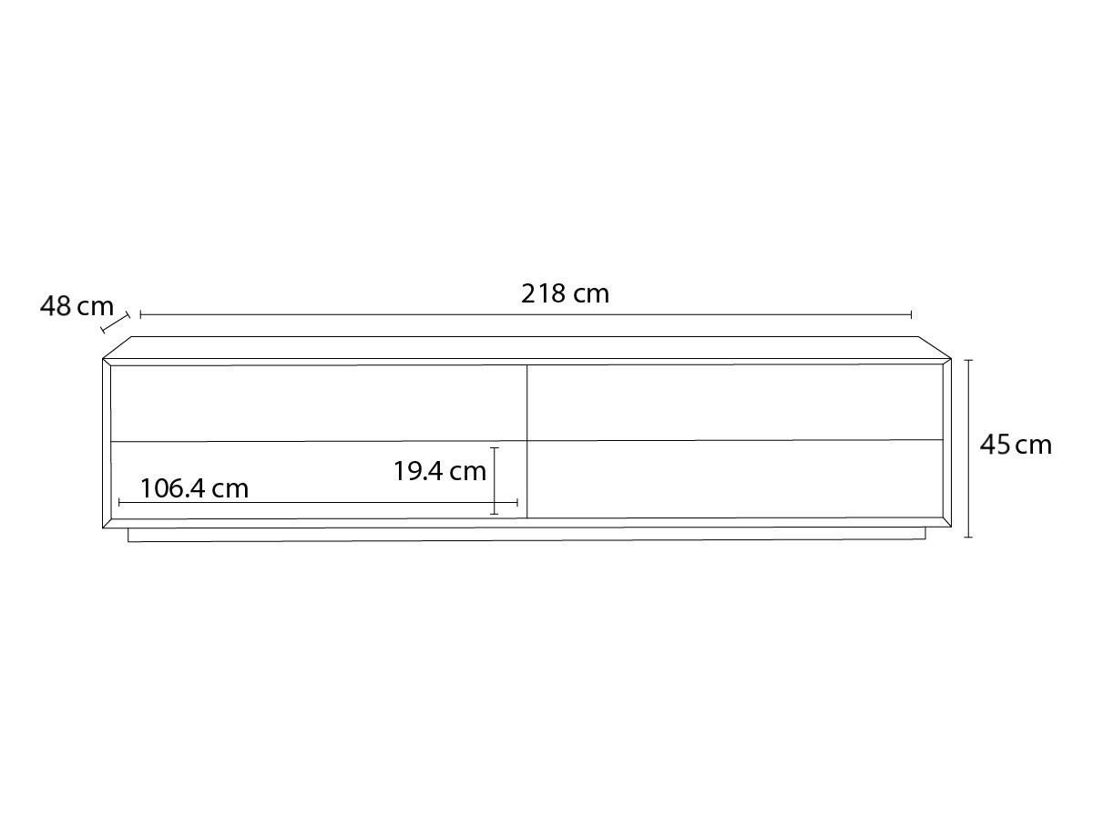 Bobochic Victoria TV-Board 218 × 48 cm