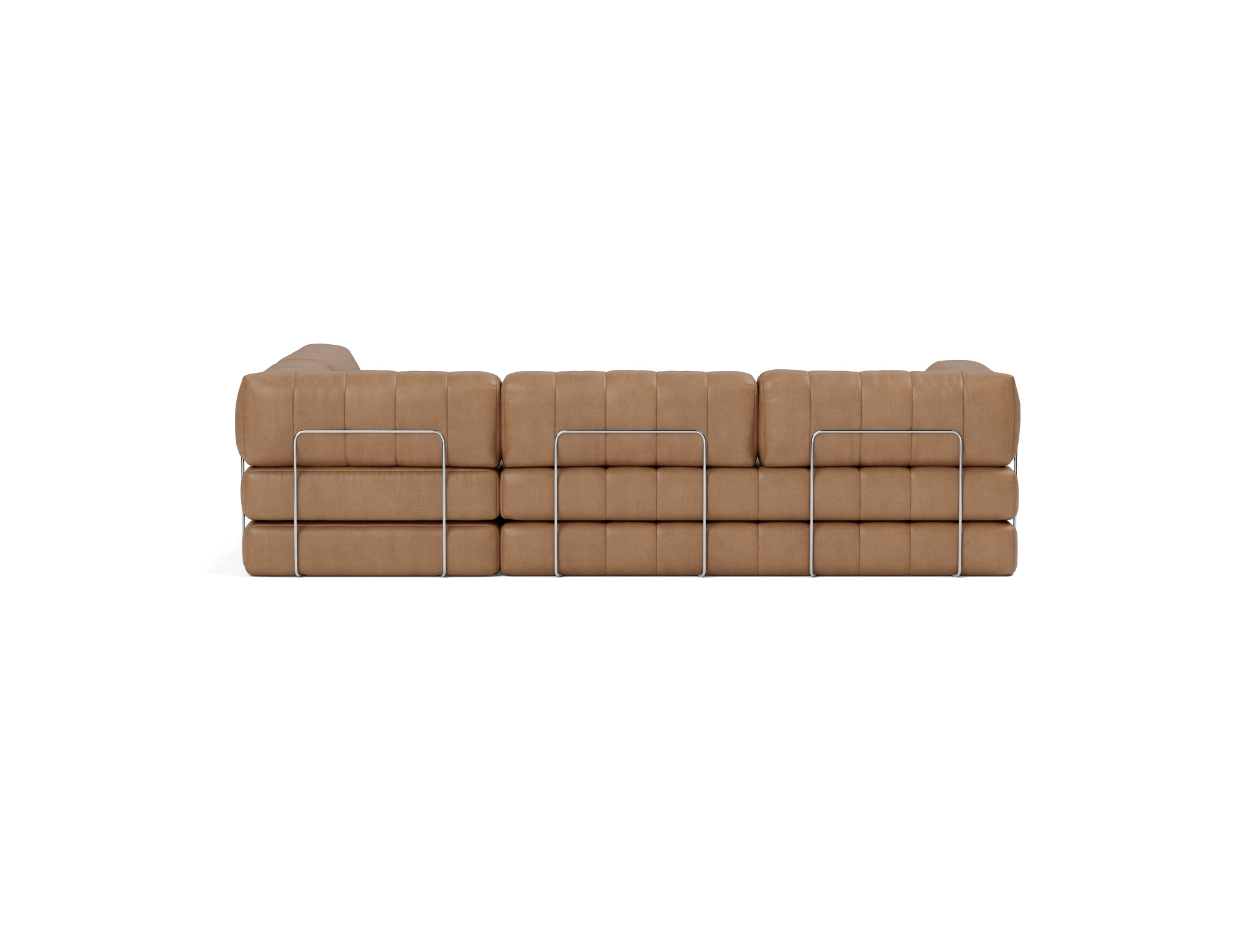Eck-Schlafsofa CozyPad L-Form mit Armlehne Lederoptik Faunal 551-Brown