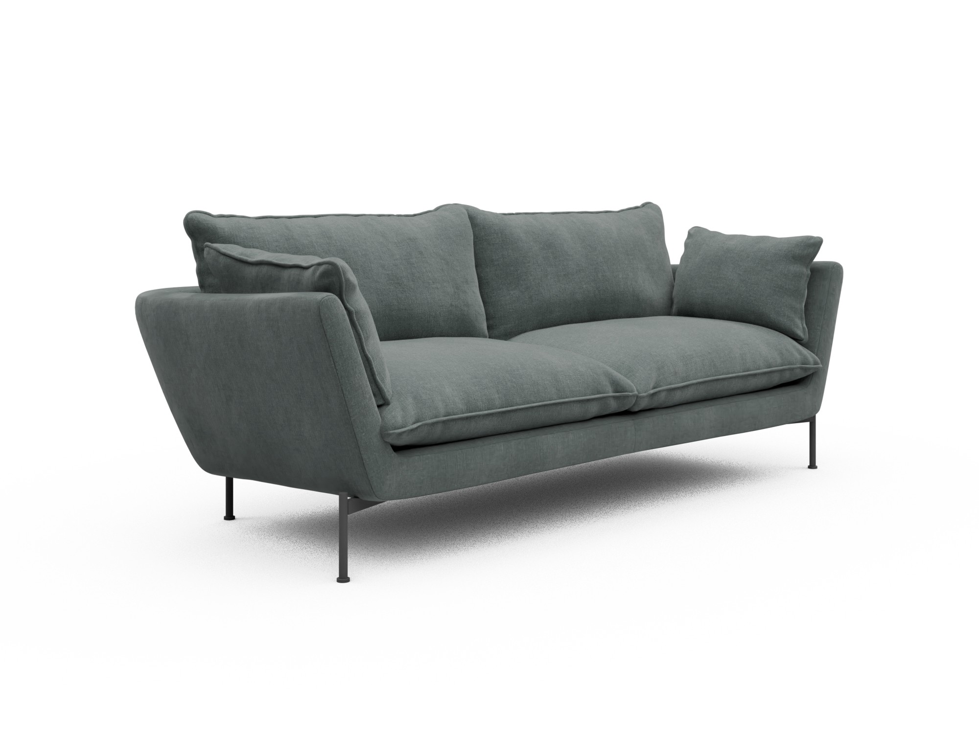 Skandi Home Sofa Anton Soft 3-Sitzer Smooth-Silver-Grey moebelfaktor