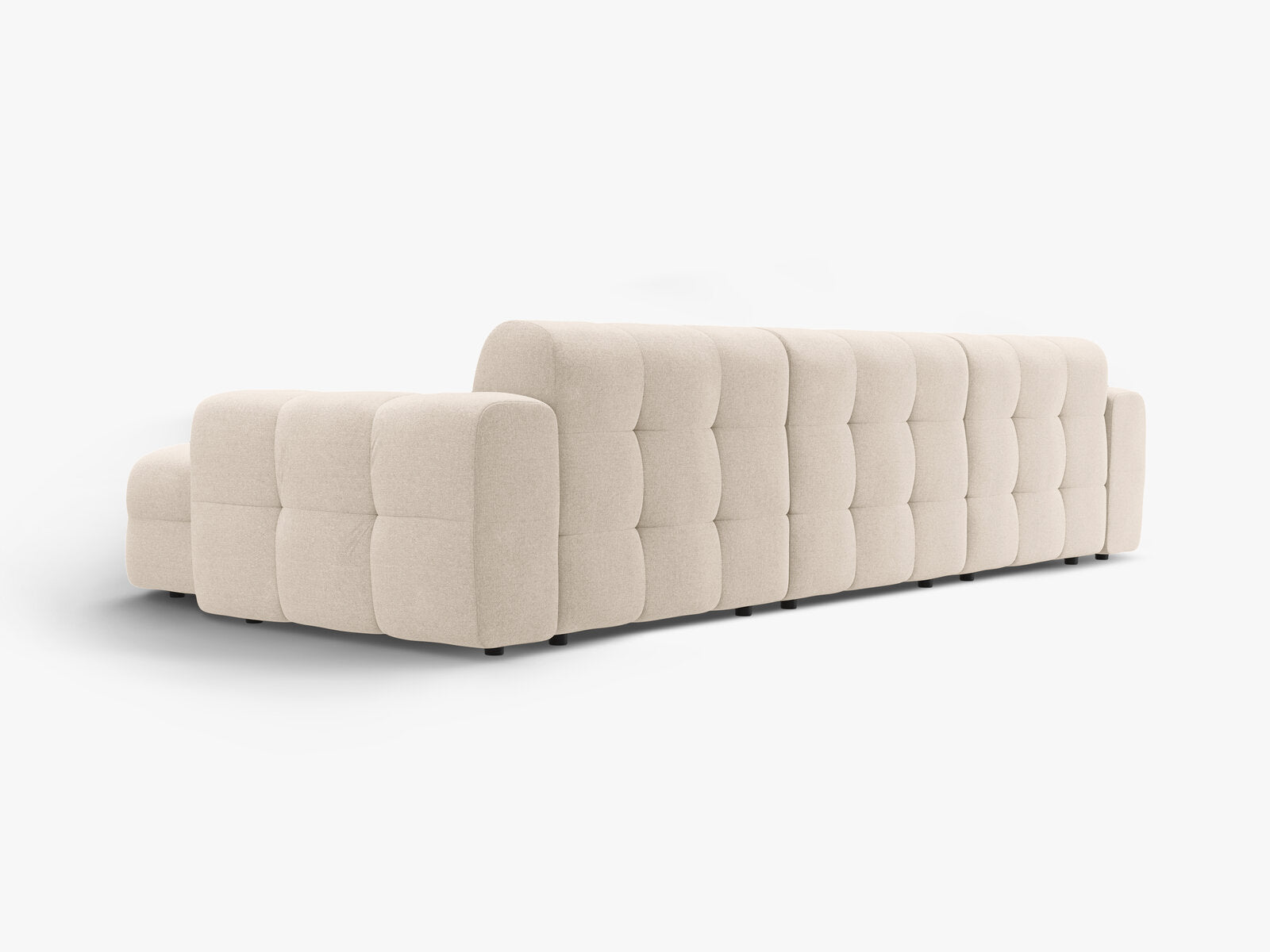 Micadoni Ecksofa Kendal 5-Sitzer Rechts Strukturierter Stoff Beige