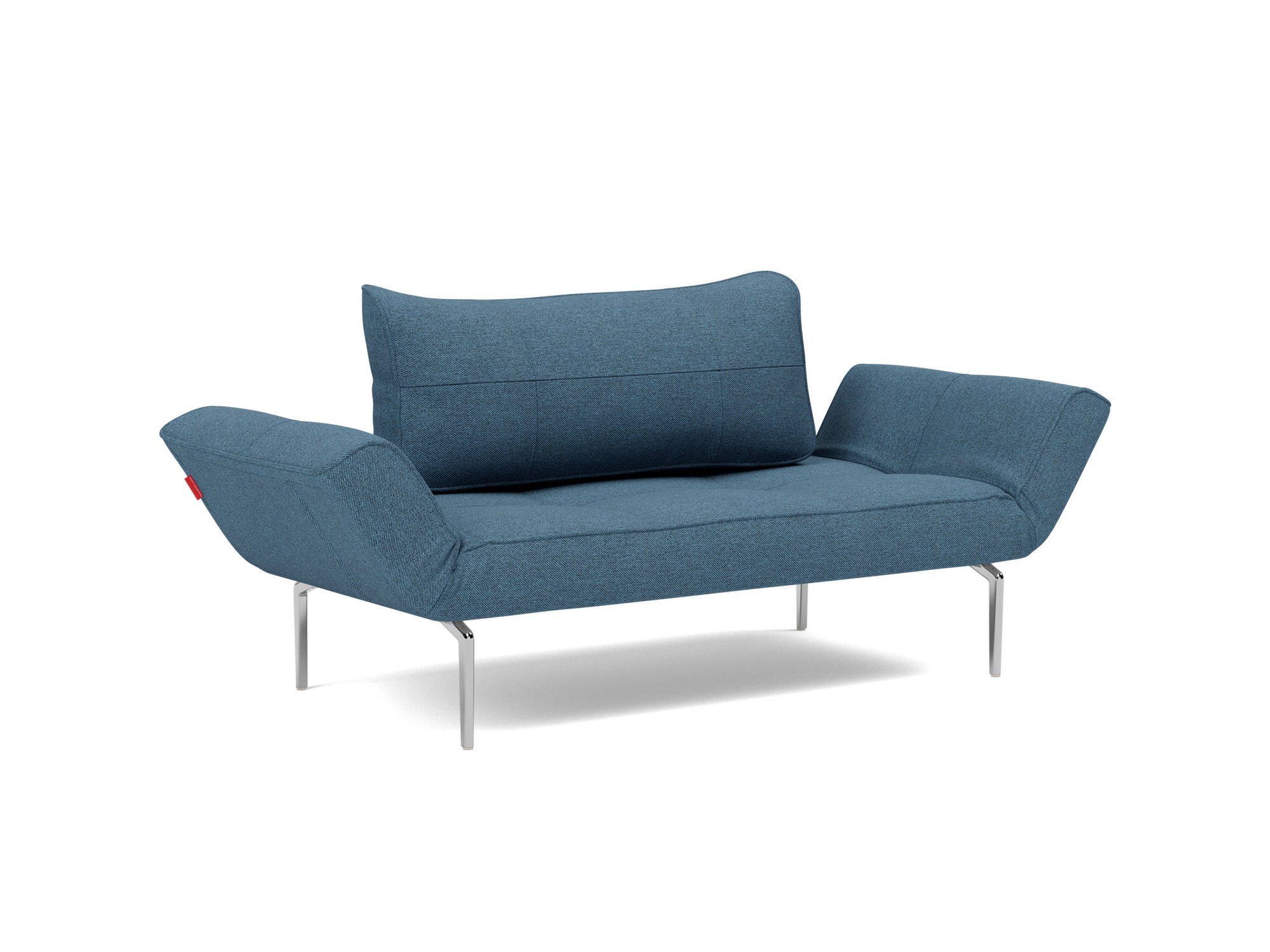 Tagesbett Zeal Strukturierter Stoff Weda 302-Weda-Blue Beine Straw Aluminium