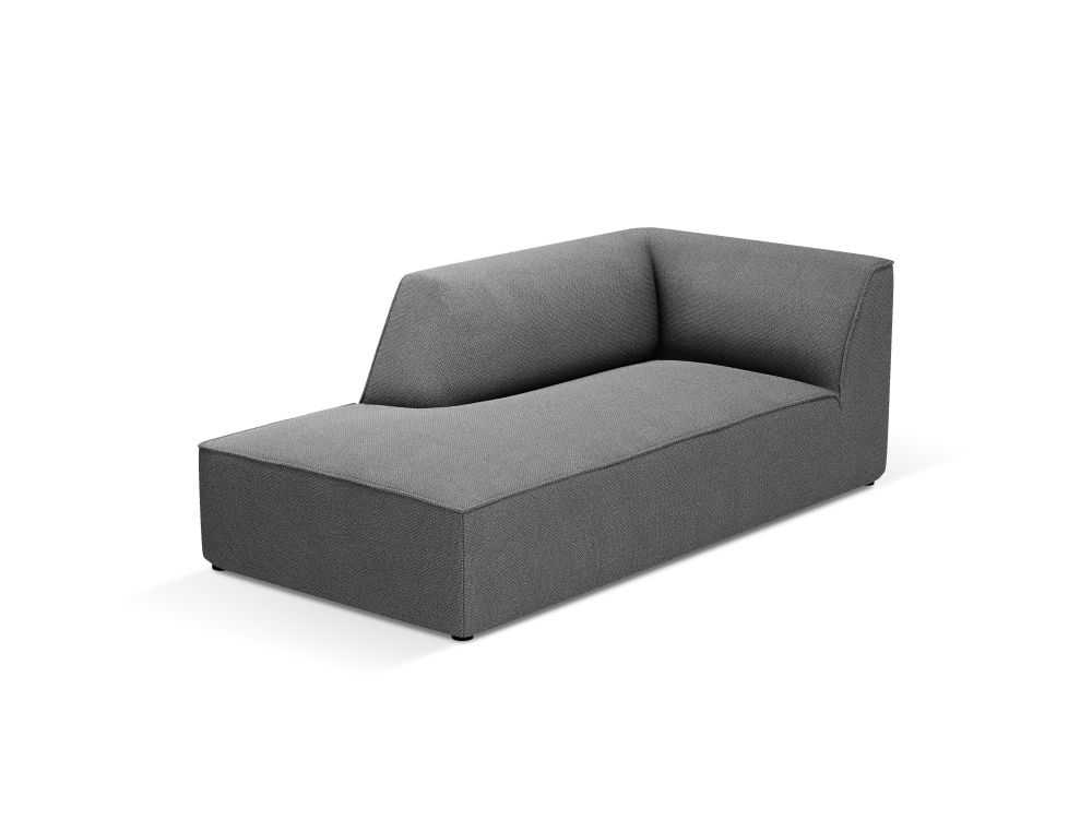 Cosmopolitan Design Chaiselongue Siena Strukturierter Stoff Ottawa Grau Links