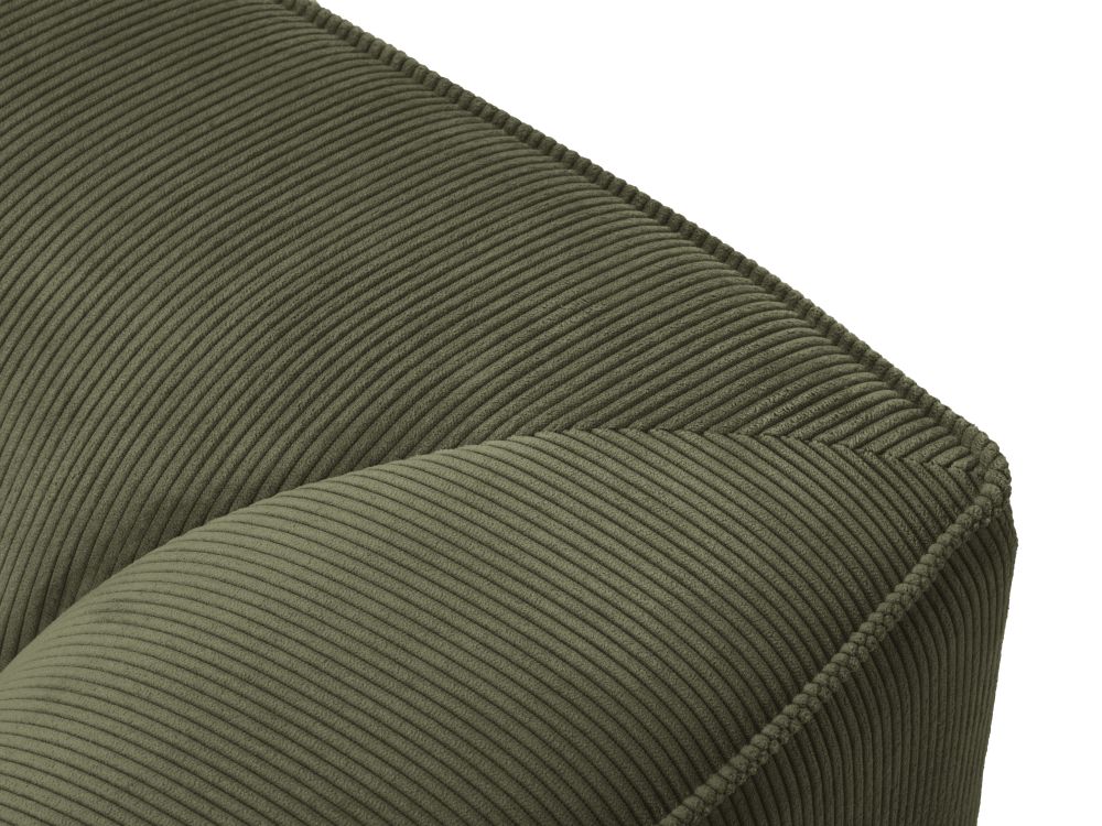 Cosmopolitan Design Ecksofa Siena 5-Sitzer Kord Scala Grün Rechts