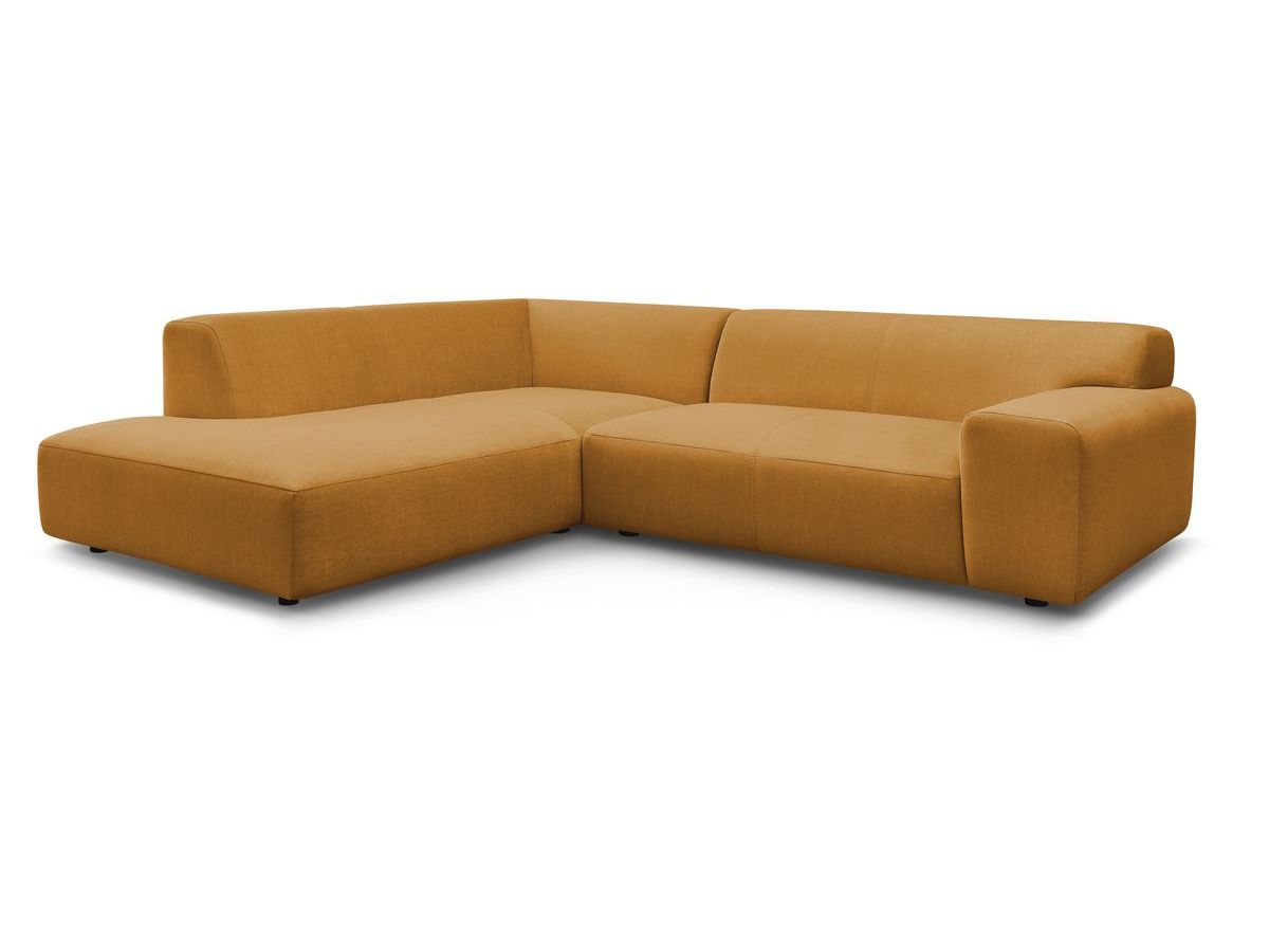 Bobochic Lavena Ecksofa 272 × 220 cm Samt Gelb Ecke links