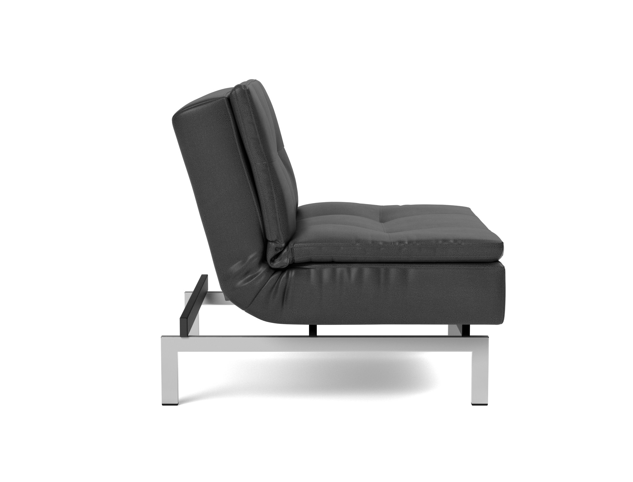 Sessel Dublexo Lederoptik Faunal 550-Black Beine Chrom