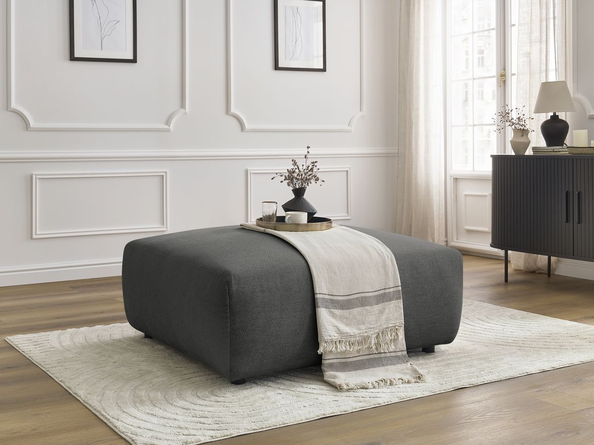 Bobochic Lucien Pouf Stoff Dunkelgrau