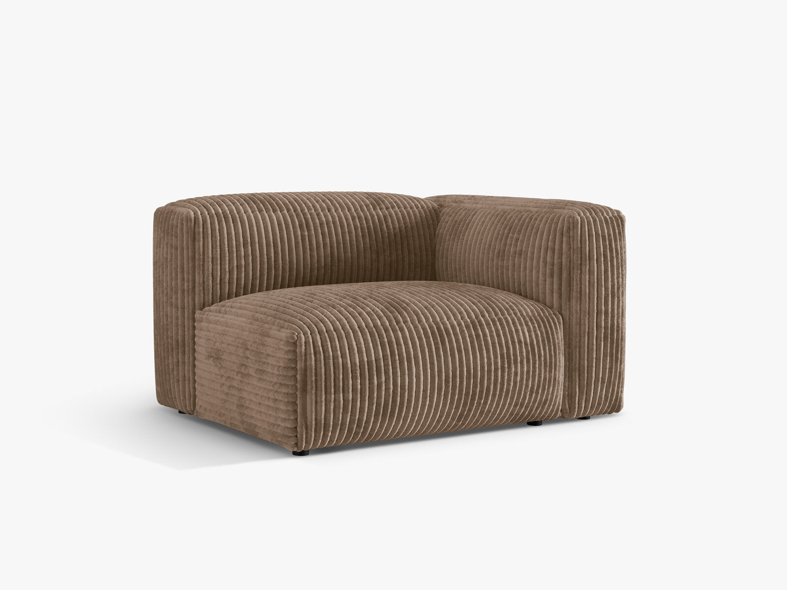 Micadoni Eckmodul Martina 1-Sitzer Rechts Kord Tilia Eichel
