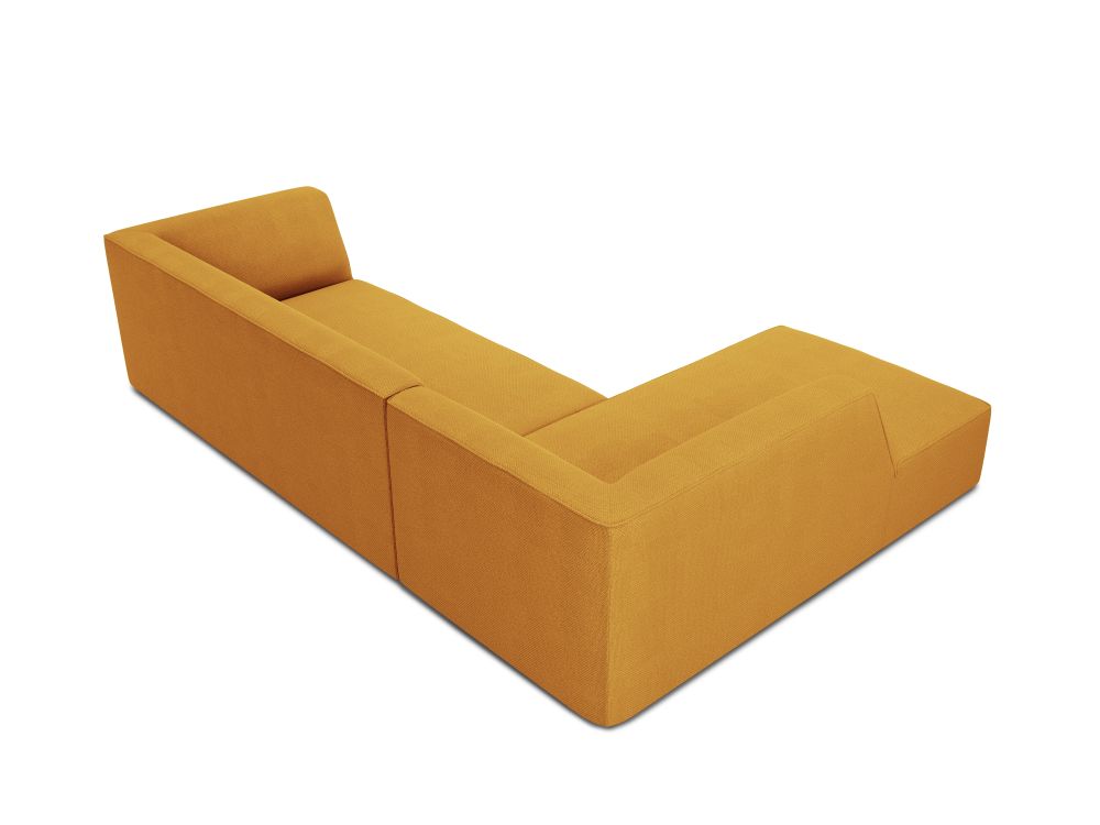 Cosmopolitan Design Ecksofa Siena 4-Sitzer Strukturierter Stoff Ottawa Gelb Links