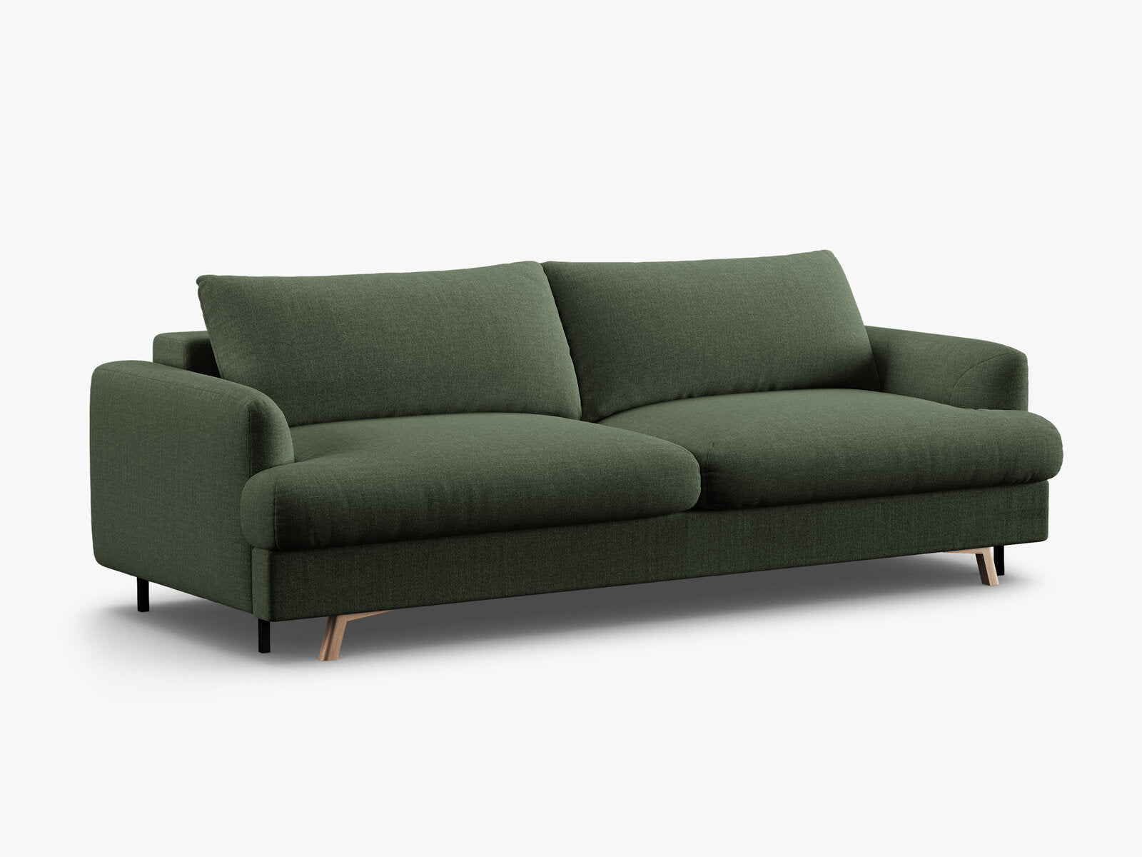 Micadoni Naomi Sofa Mit Bettfunktion Und Stauraum Strukturierter Stoff Liberty Moosgrün