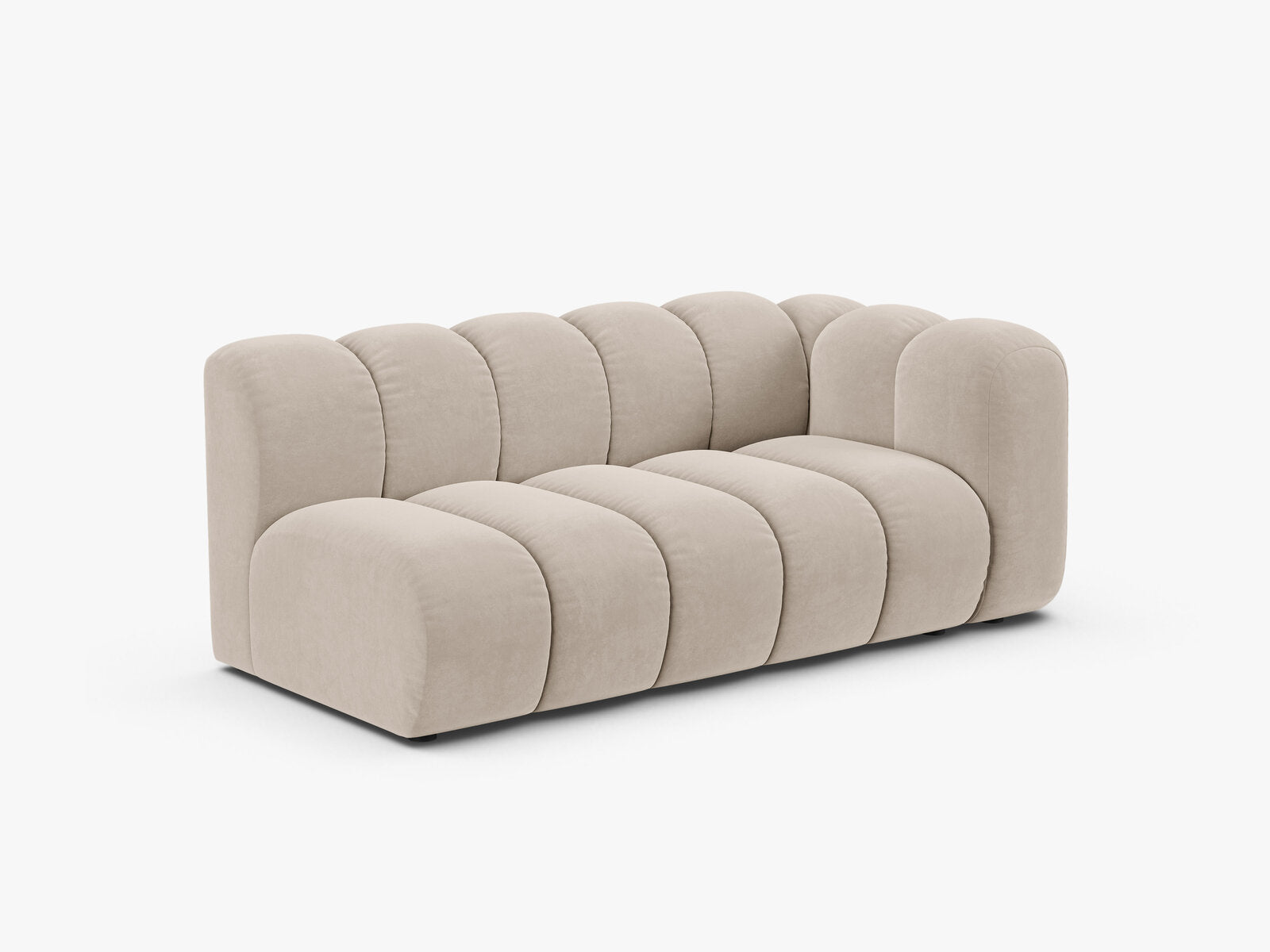Micadoni Modul Lupine 3-Sitzer Samt Salvador Beige Rechts
