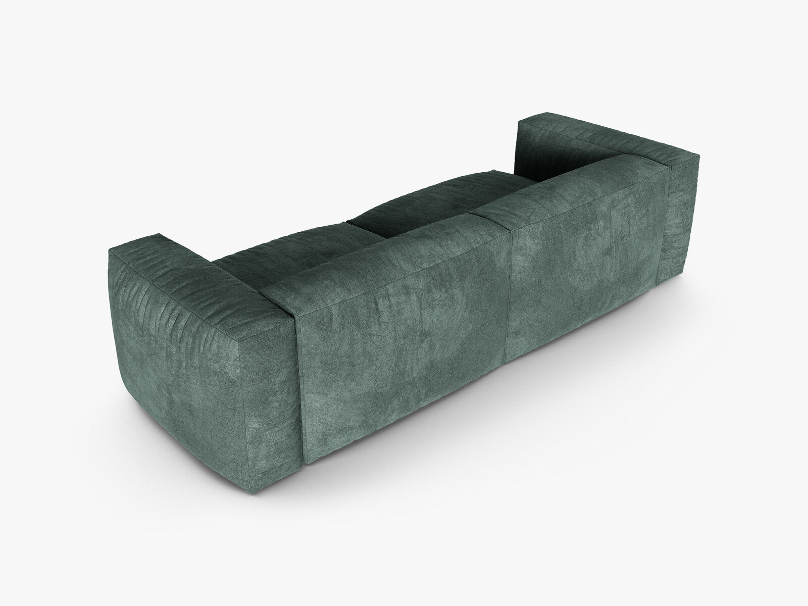 Micadoni Sofa Martina 3-Sitzer 90cm Sitztiefe Samt Vogue Petrol