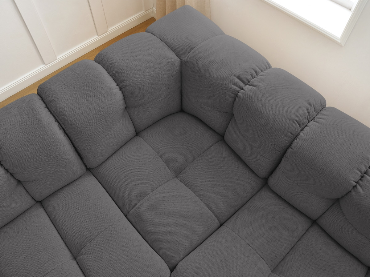 Bobochic Cloud Ecksofa 268 × 184 cm Stoff Dunkelgrau