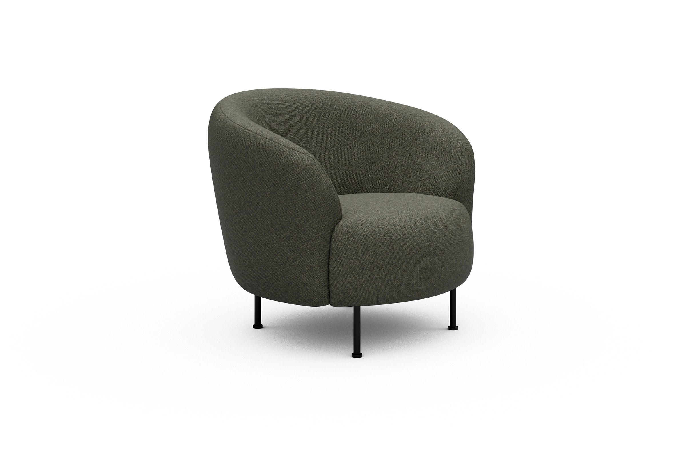 Sessel Ronda Metallbeine Schwarz Sama-Winter-Moss