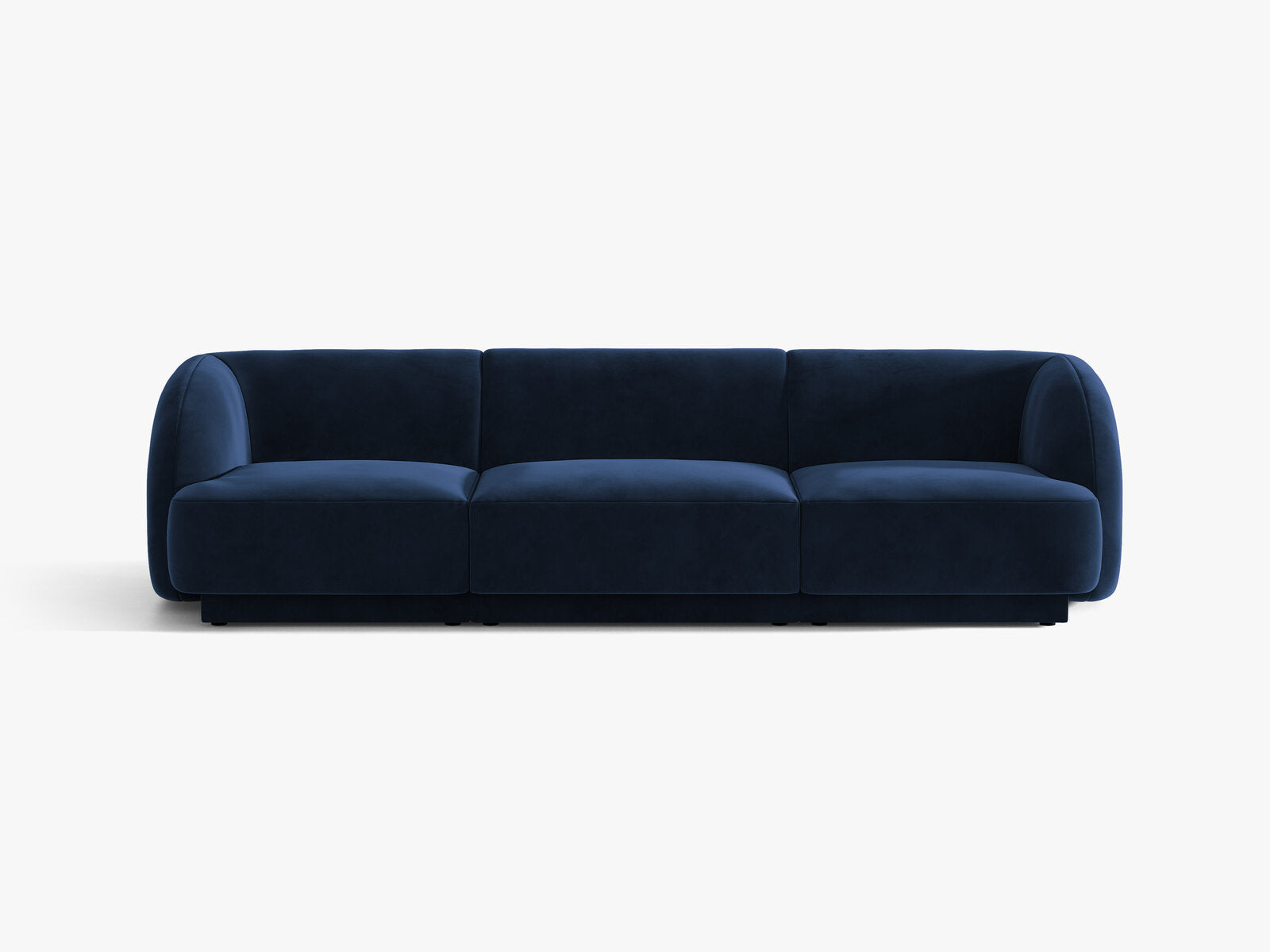 Micadoni Sofa Miley 3-Sitzer Samt Bluvel Königsblau