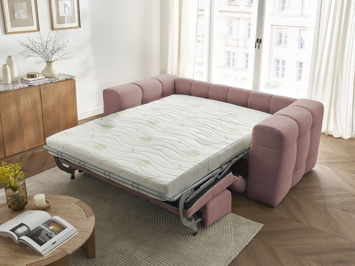 Bobochic Cloud Schlafsofa 3-Sitzer Stoff Rosa