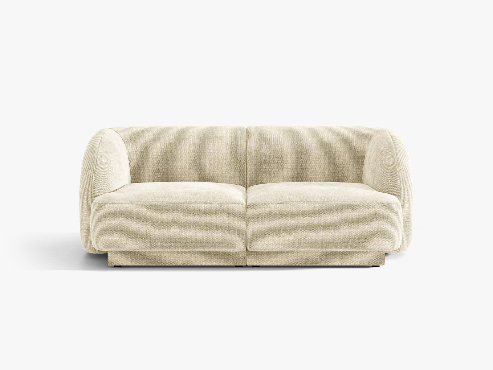 Micadoni Sofa Miley 2-Sitzer Chenille Haga Helles Beige