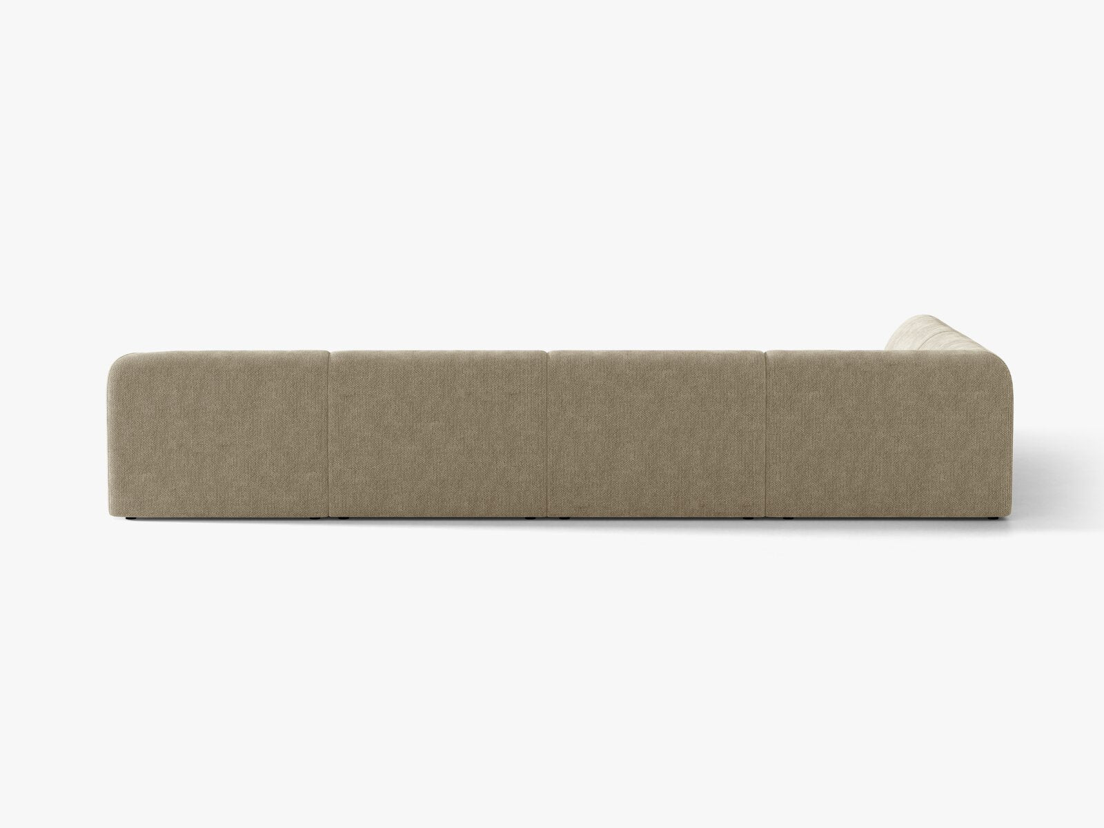 Micadoni Panorama-Ecksofa Miley 6-Sitzer Links Chenille Eden Dunkelbeige