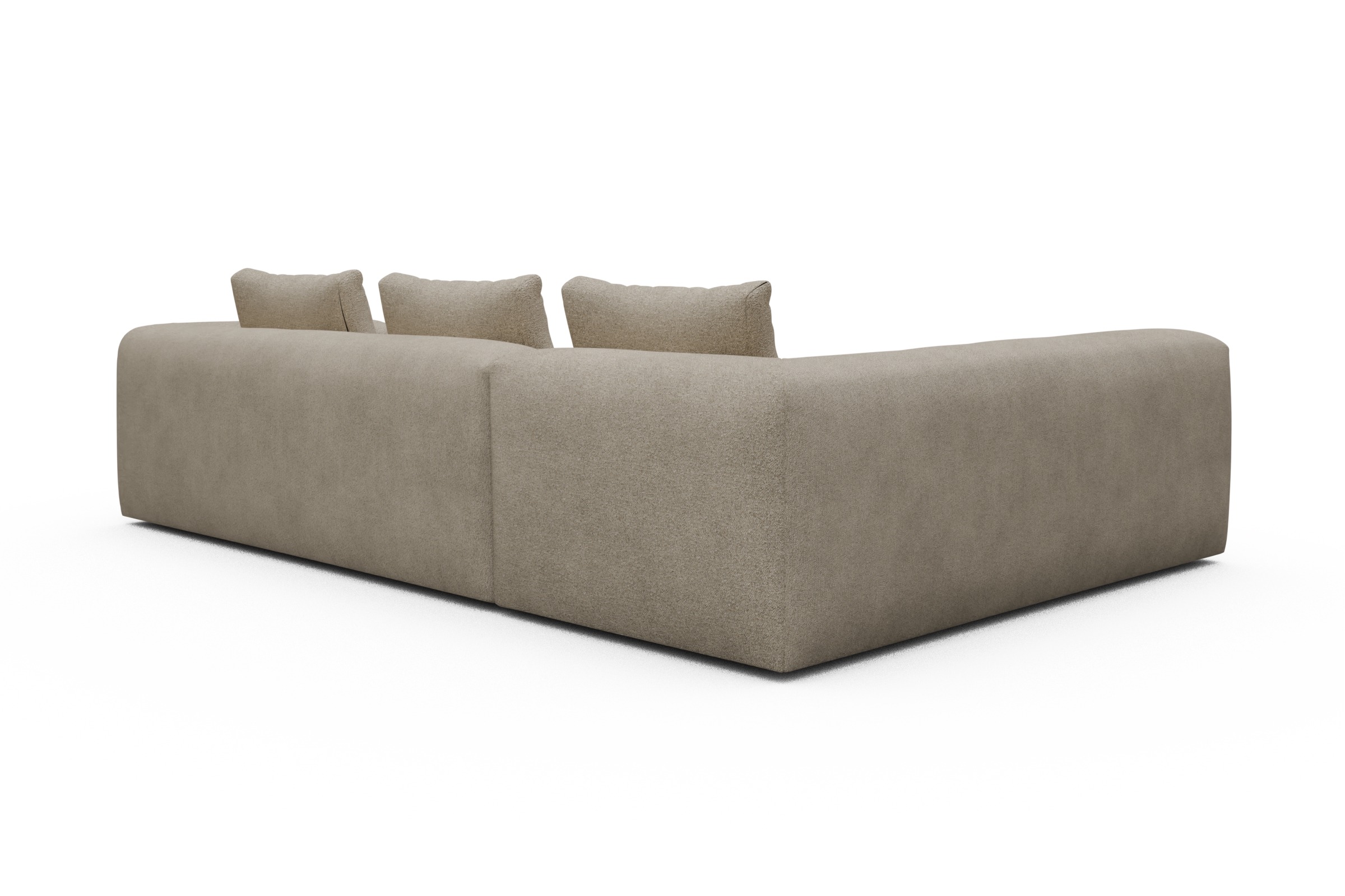 Ecksofa Fred 2x 2,5-Sitzer links offen Boucle-Belge