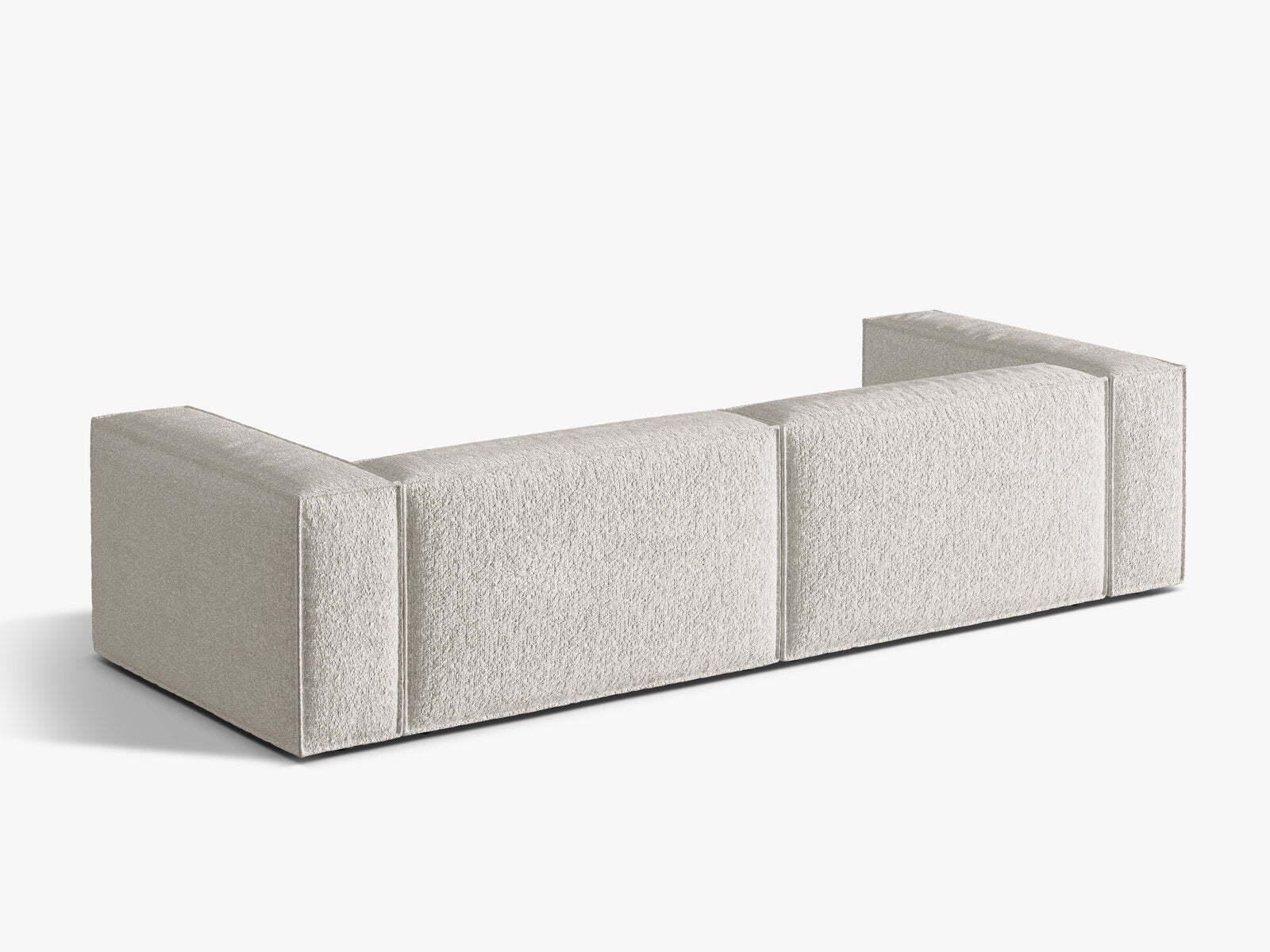 Micadoni Sofa Nuria 5-Sitzer Boucle Grau Beige Melange