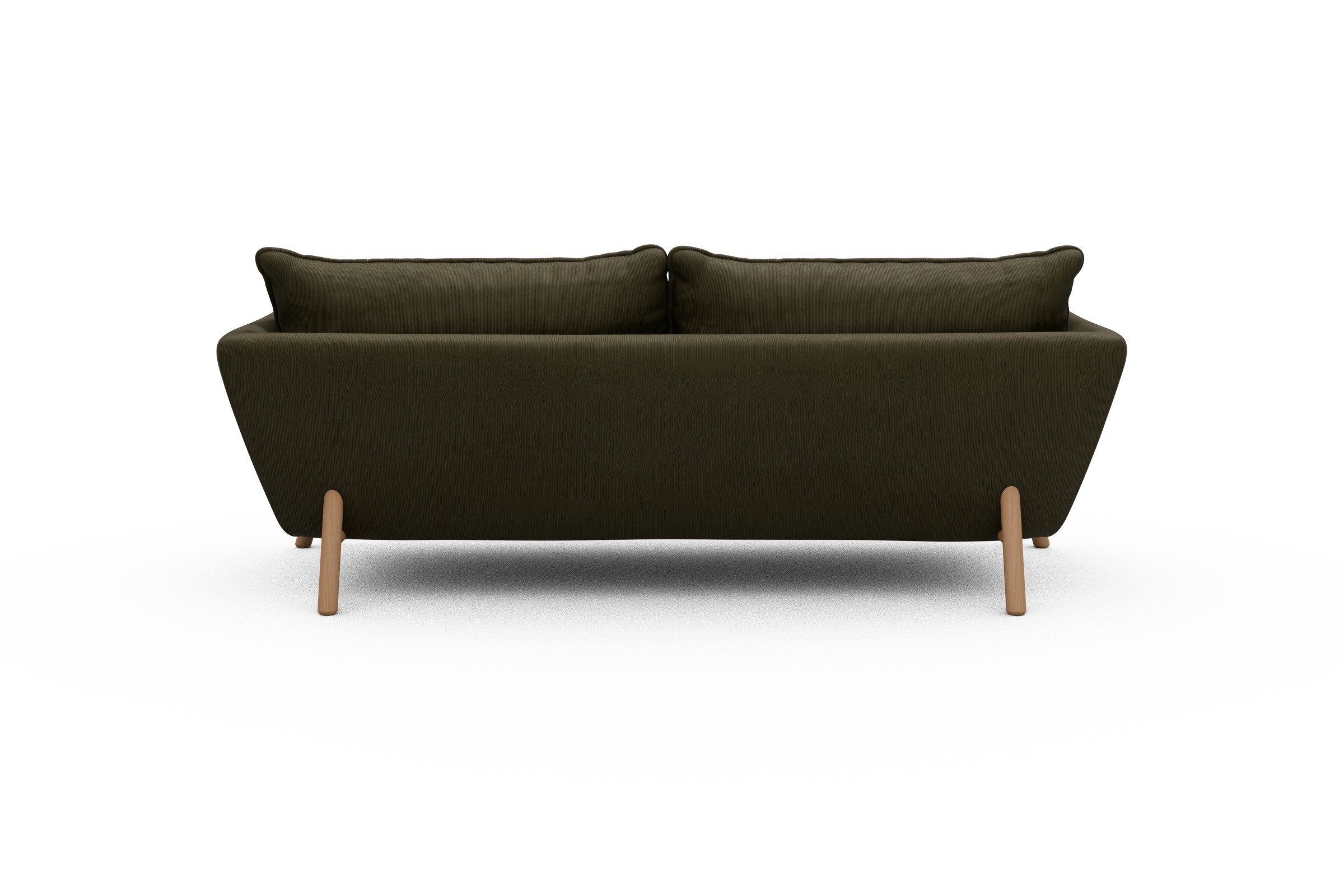 Sofa Emil PREMIUM 3-Sitzer Beinfarbe Eiche Natur Cordufine-Pine-Green