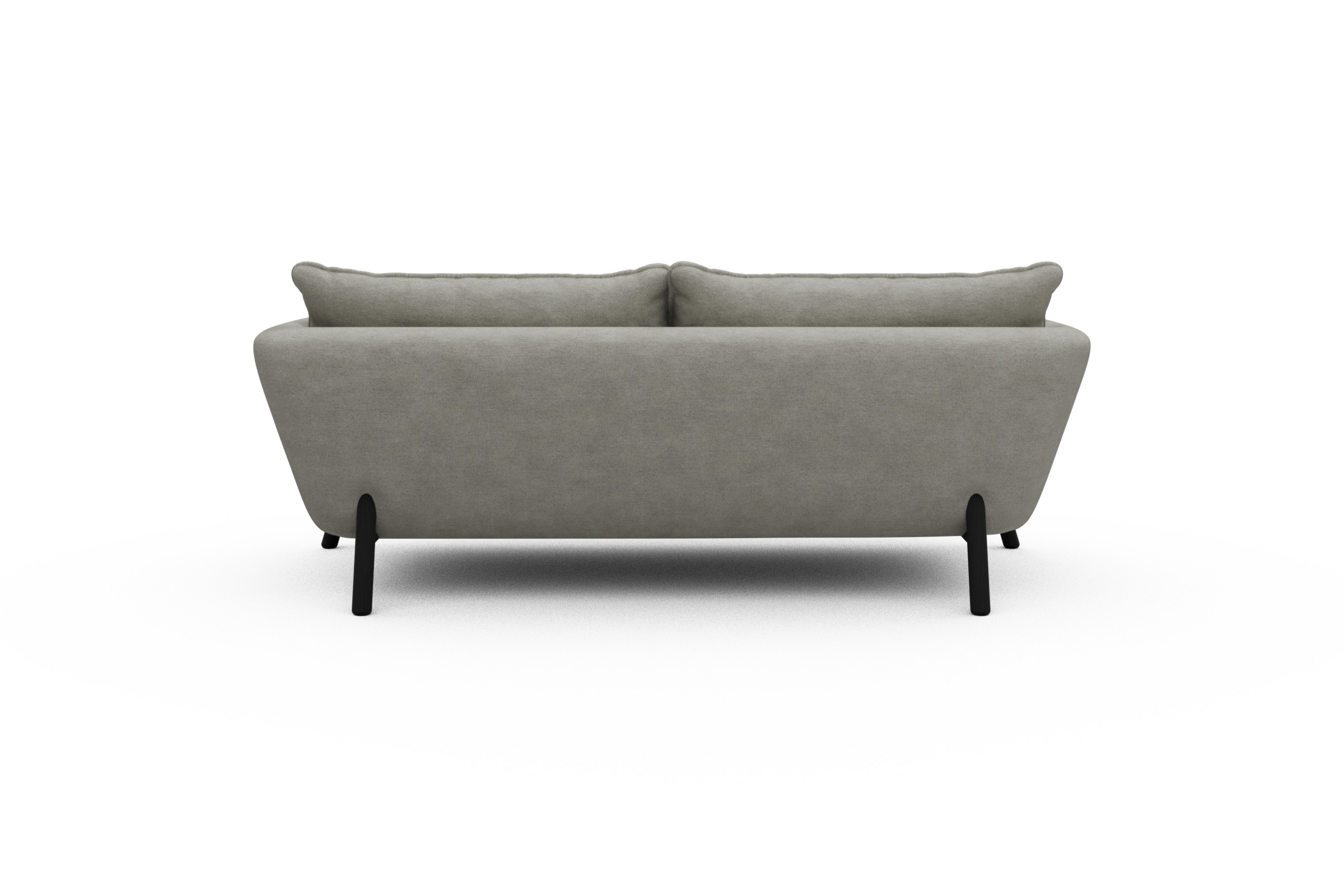 Sofa Emil PREMIUM 2-Sitzer Beinfarbe Eiche Schwarz Carreno-Moon-Stone-White