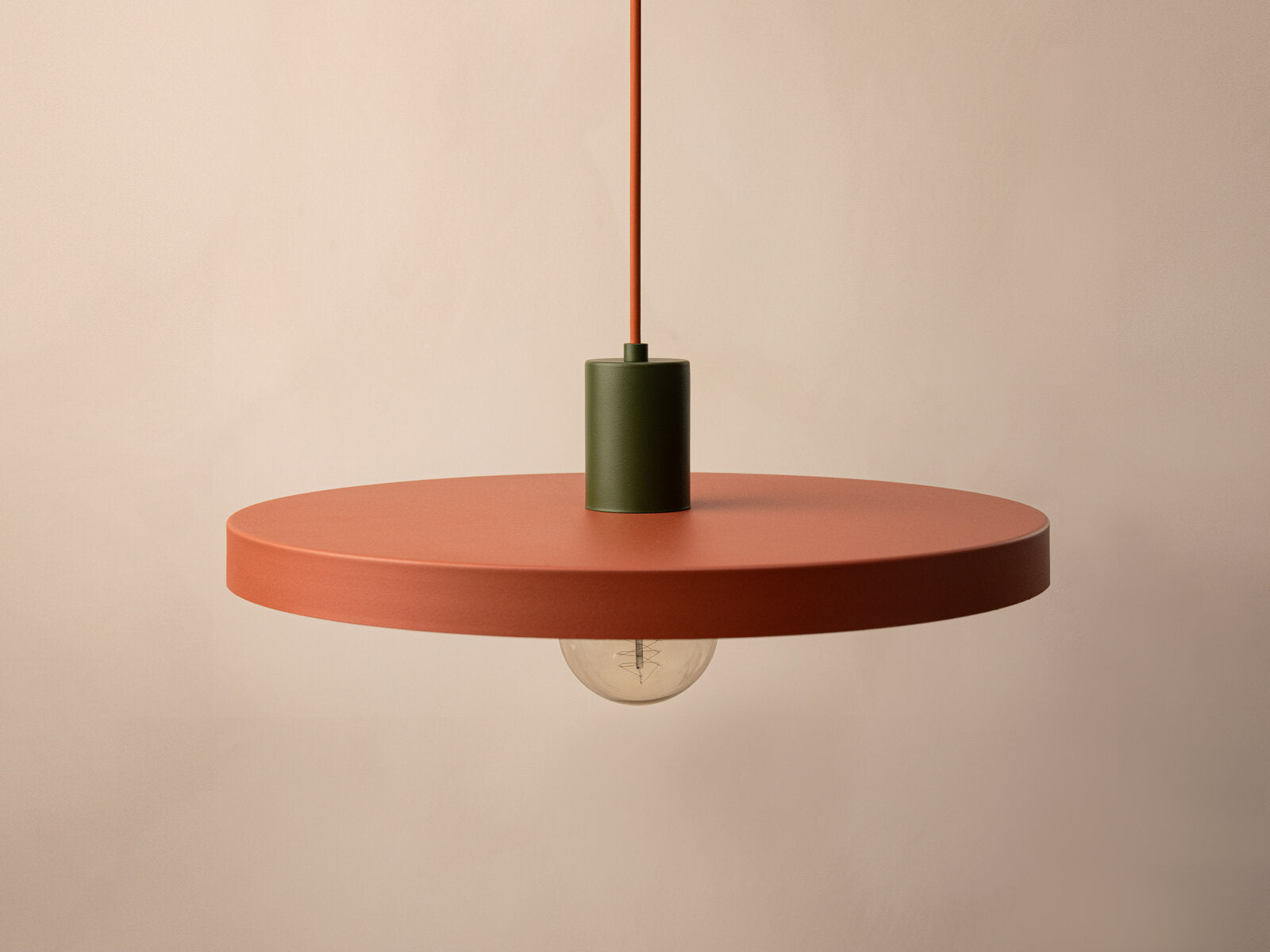 Micadoni Ori Pendelleuchte Ø 40 cm Grün / Ziegel
