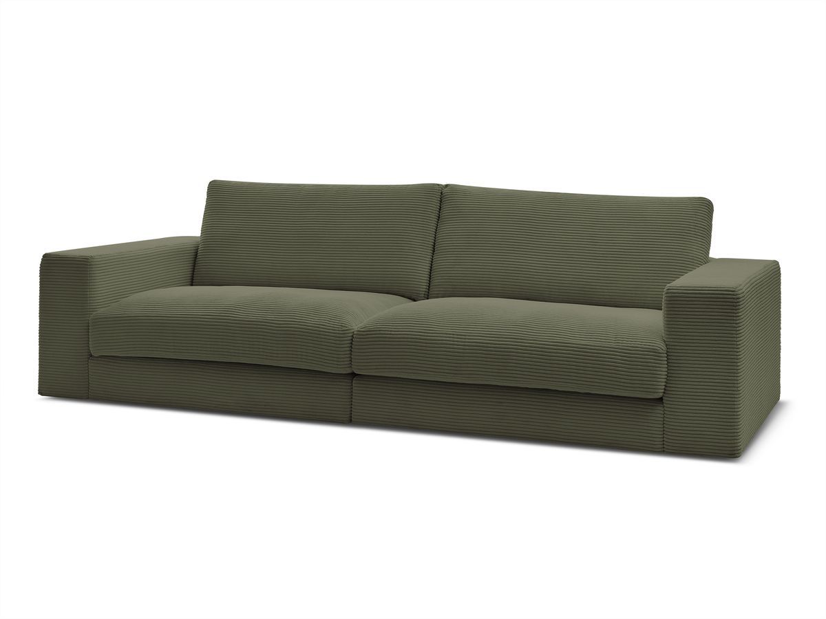 Bobochic Leonard Sofa 3-Sitzer 234 × 109 cm Cordsamt Hellgrün
