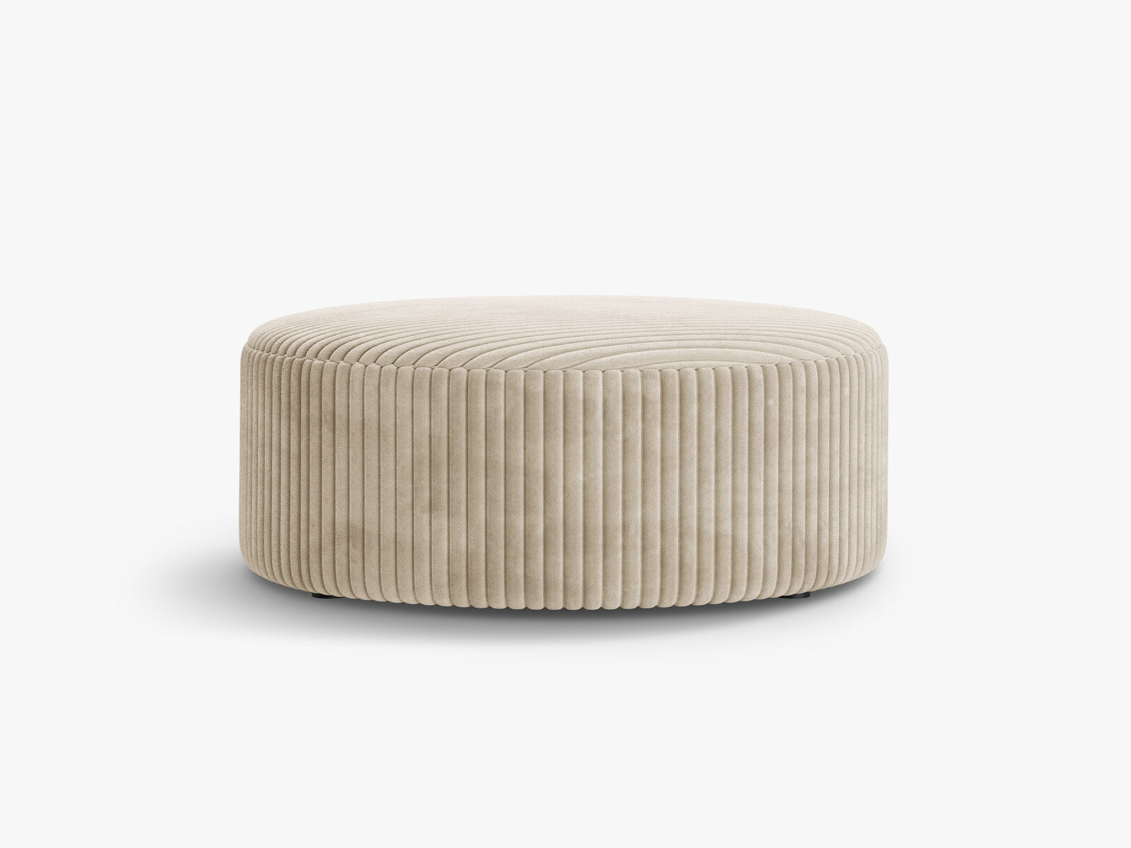 Micadoni Pouf Dia 90cm Kord Tilia Helles Beige