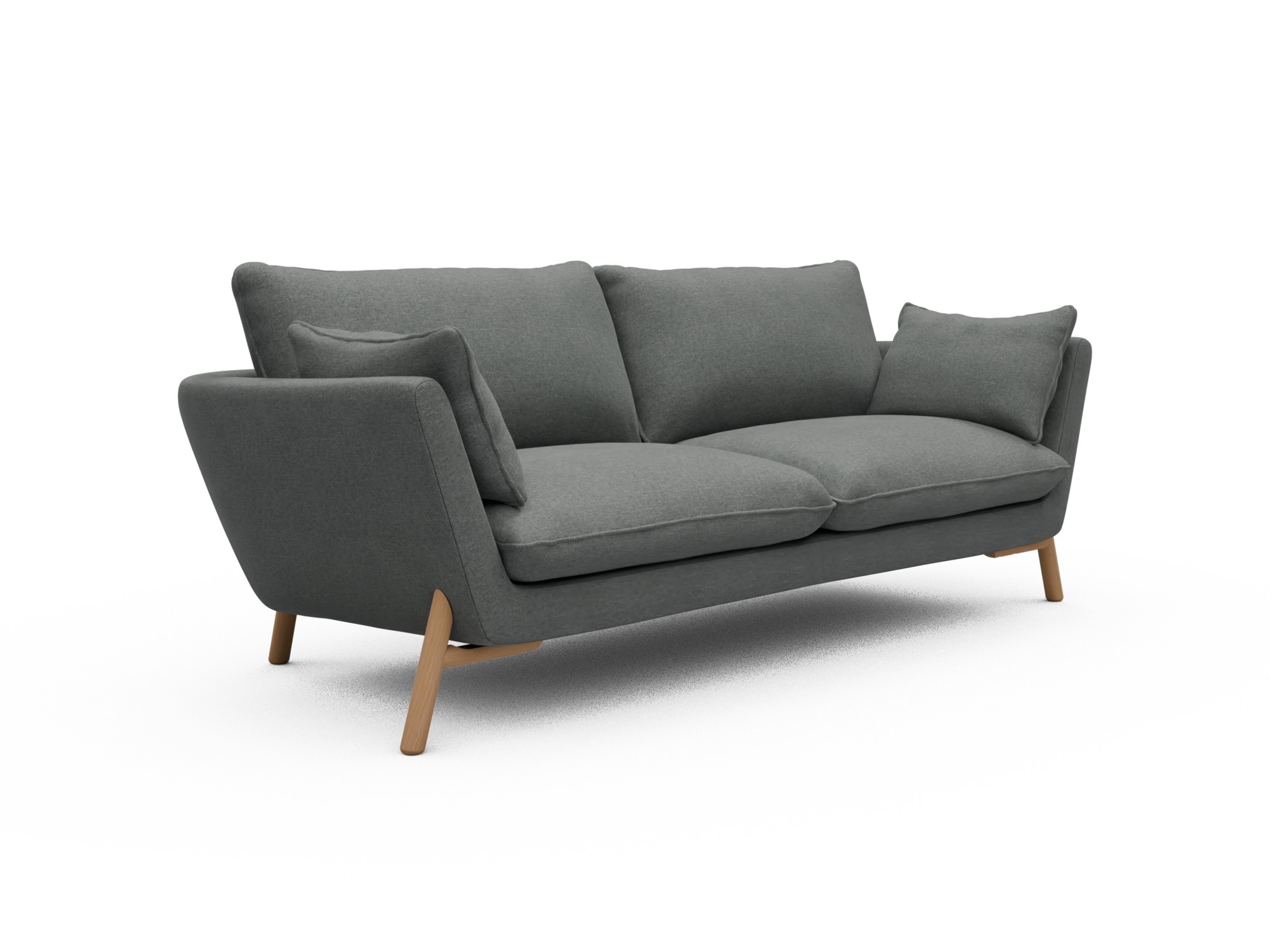 Skandi Home Sofa Emil 3-Sitzer Beinfarbe Eiche Natur Satya-Steel moebelfaktor