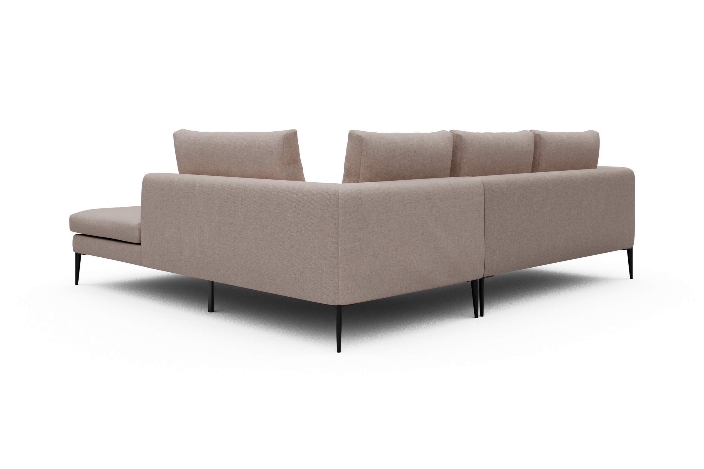 Ecksofa Paul Relax-Ecke rechts mit 2-Sitzer Weda-Sand