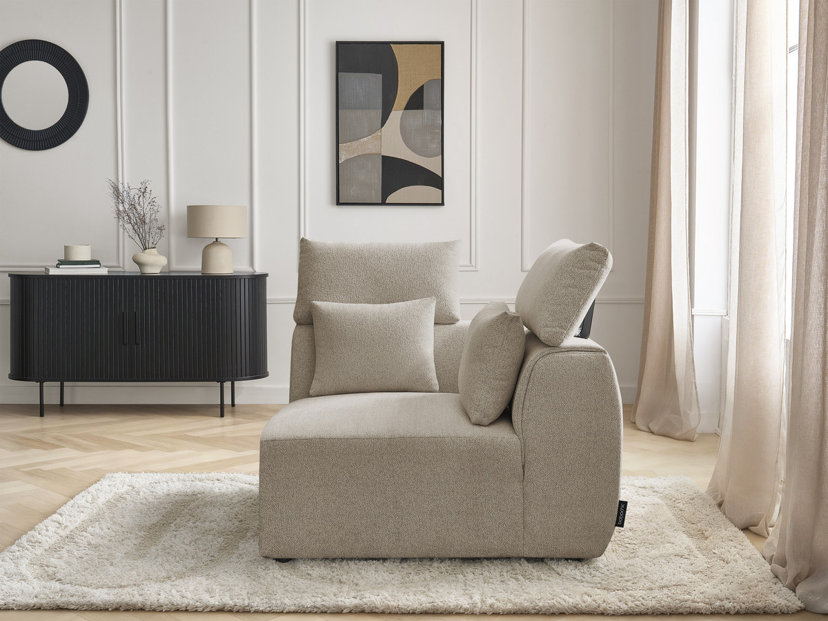 Bobochic Jana Eckmodul Melange-Stoff Taupe