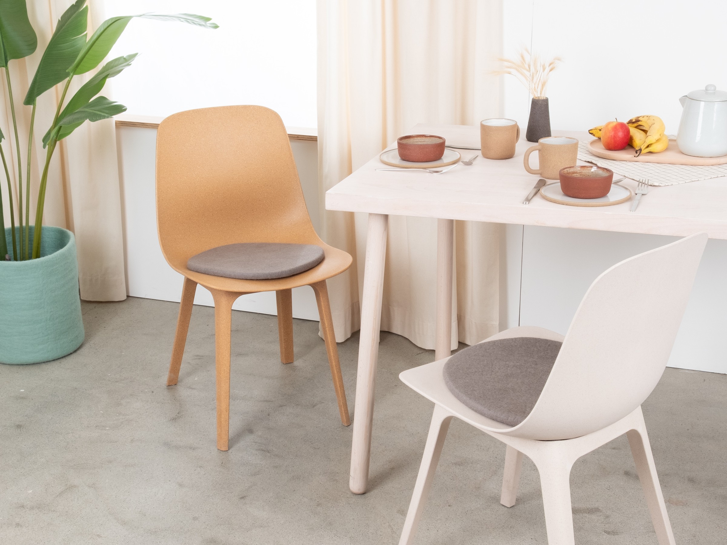 myfelt Kian Filz-Sitzauflage Grau Ø 36 cm