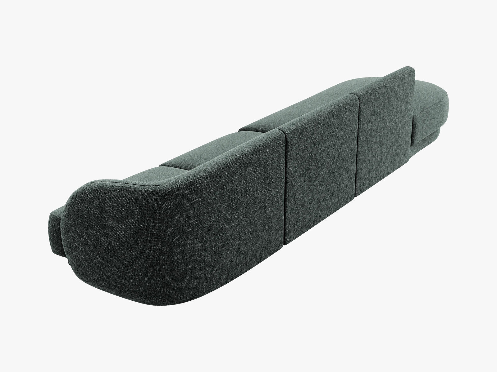 Micadoni Sofa Miley 4-Sitzer Links Chenille Haga Petrol