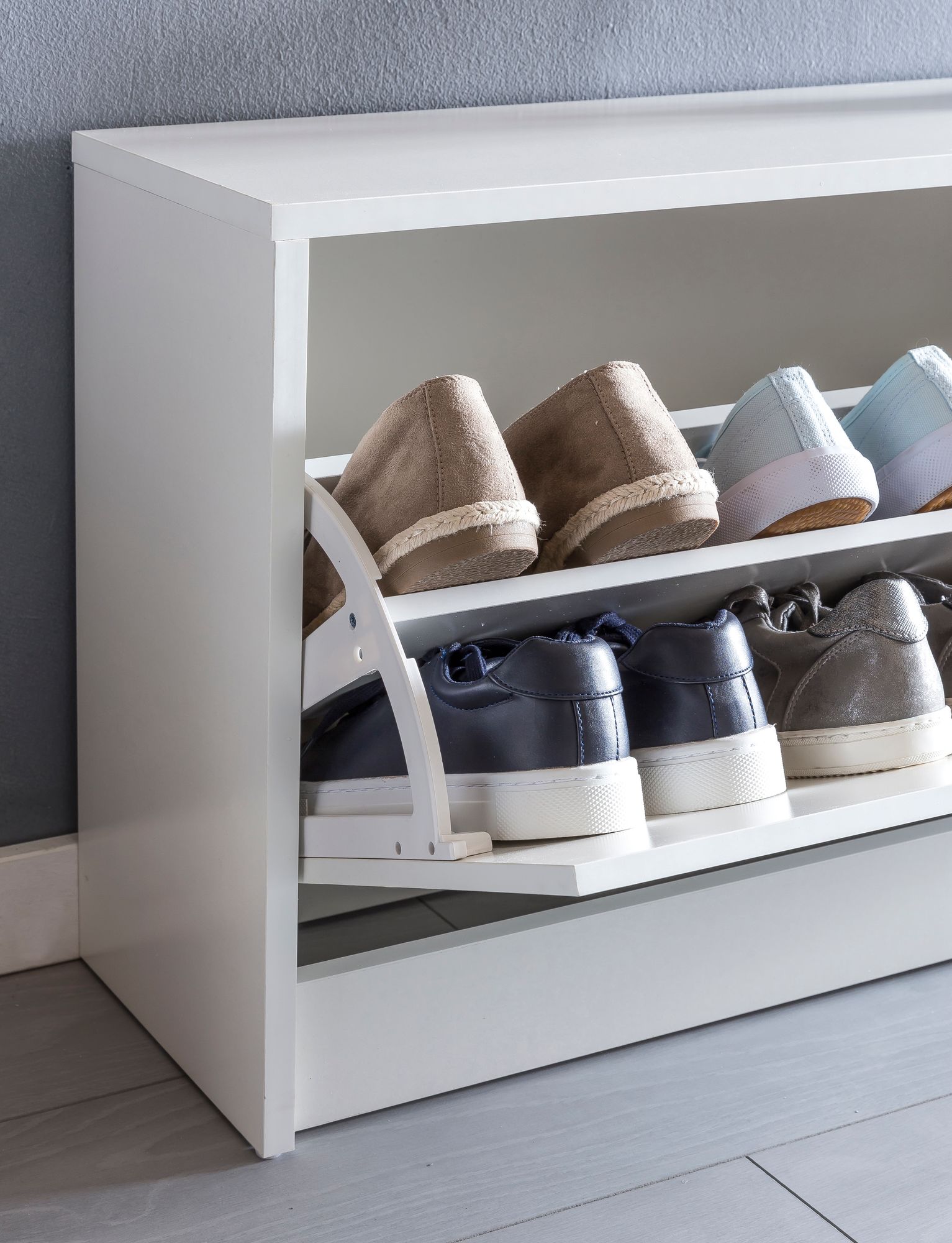 Schuhbank Notero Weiß 80 × 24 × 47 cm