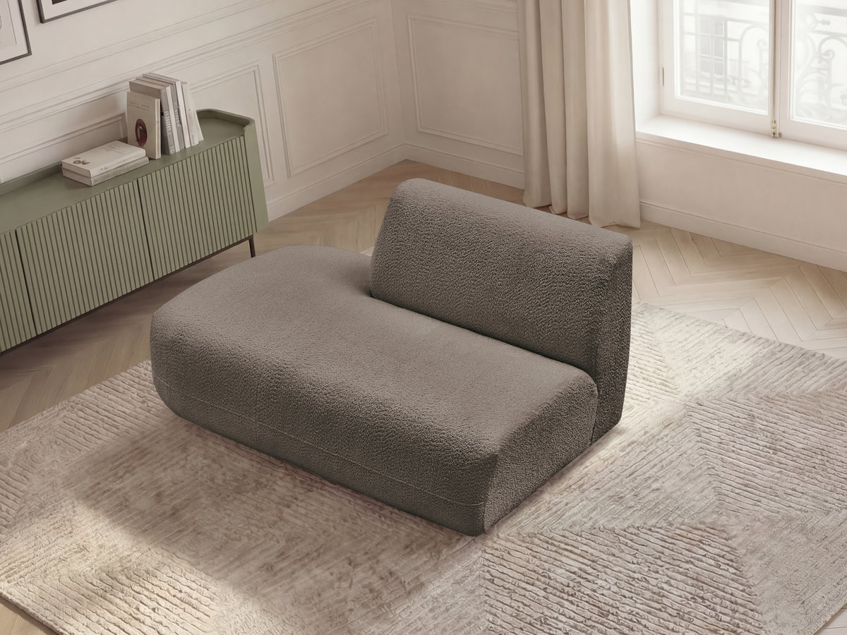 Bobochic Anda Sofamodul 2-Sitzer Chenille Taupe Ecke links