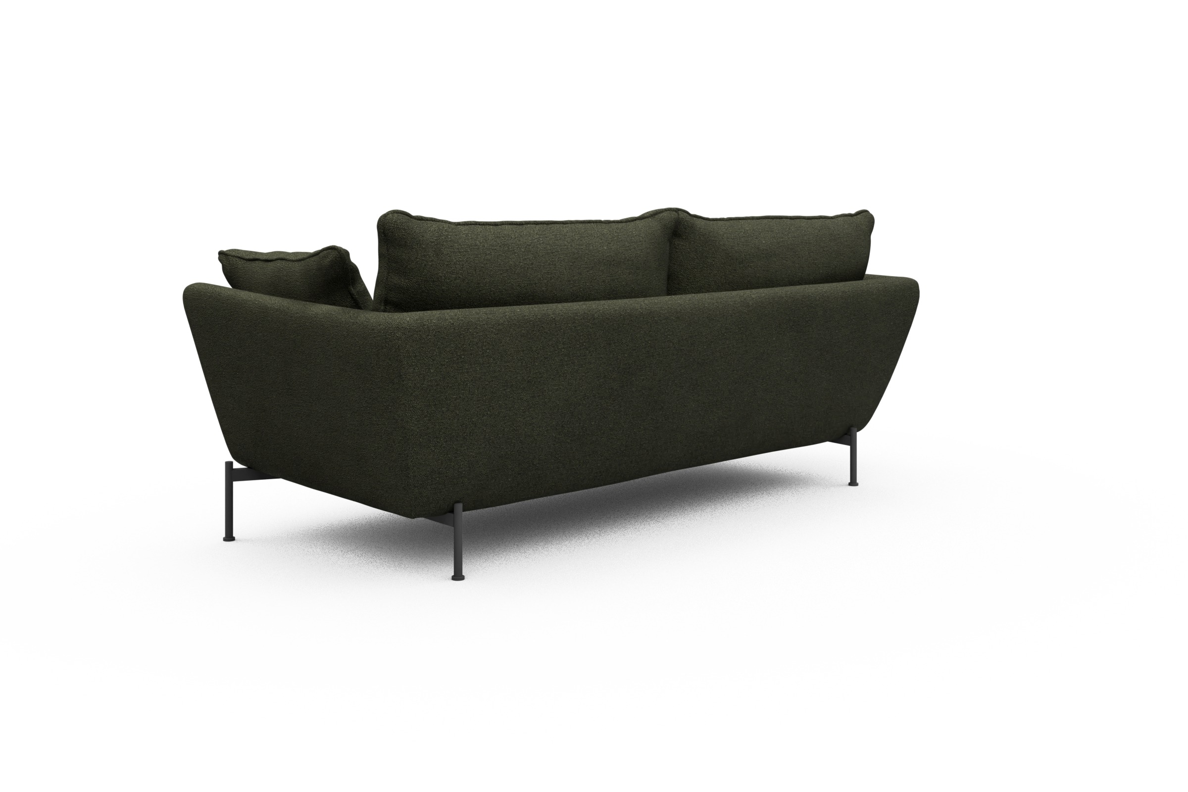 Sofa Anton PREMIUM 3-Sitzer Boucle-Forest-Green