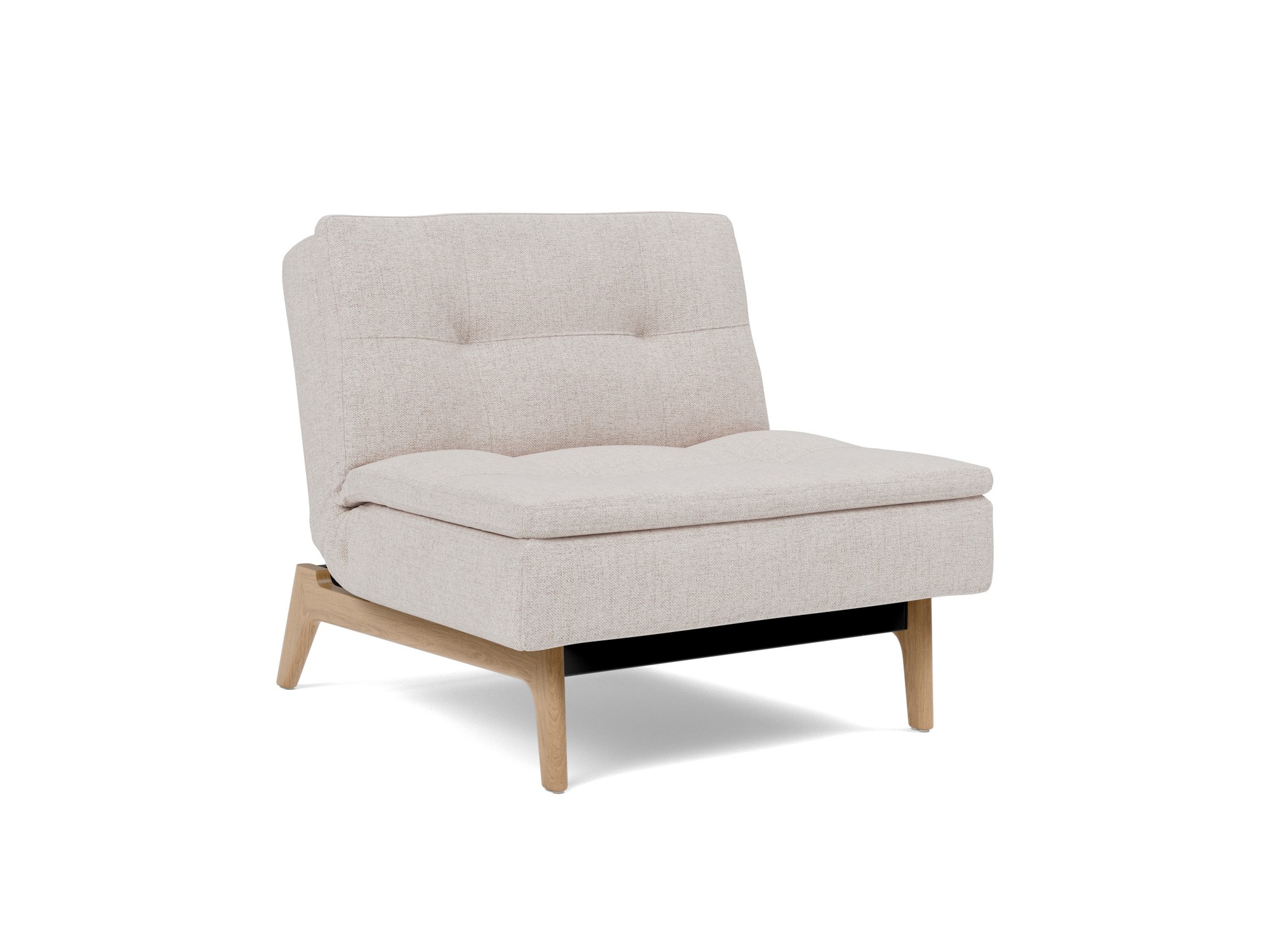 Sessel Dublexo Strukturierter Stoff Weda 300-Weda-Sand Beine Eiche